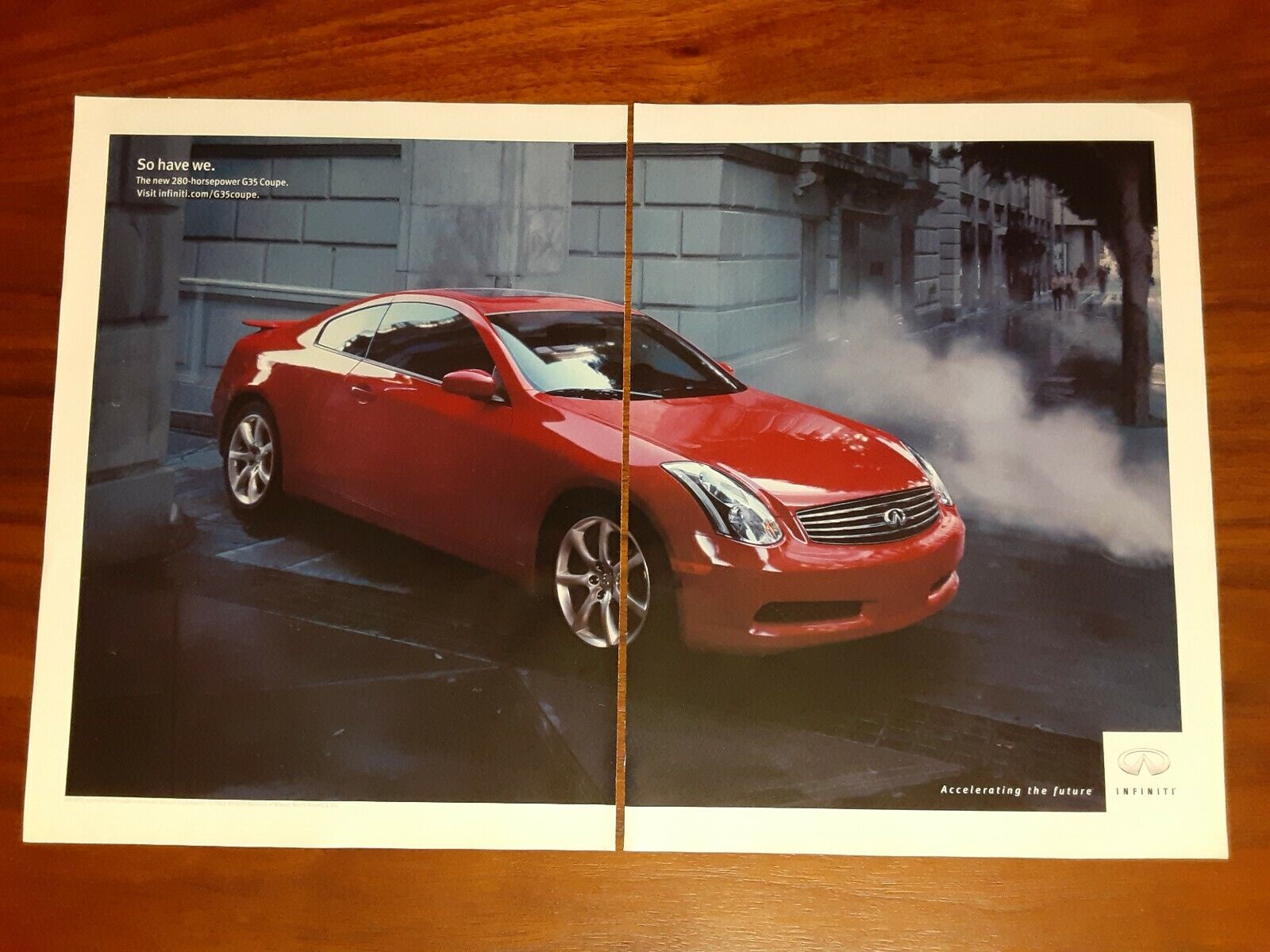 INFINITI G35 COUPE PRINT AD MAGAZINE ADVERTISEMENT LONG TIME DREAMING