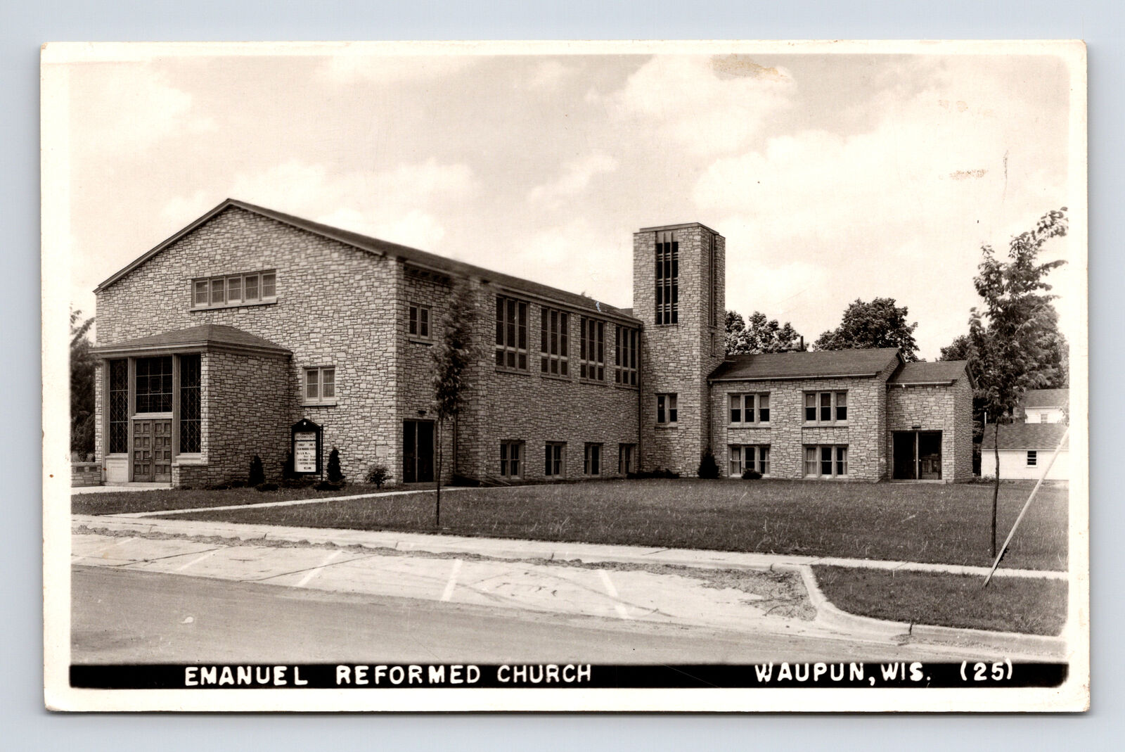 RPPC Emanuel Reformed Church Waupun Wisconsin WI Postcard