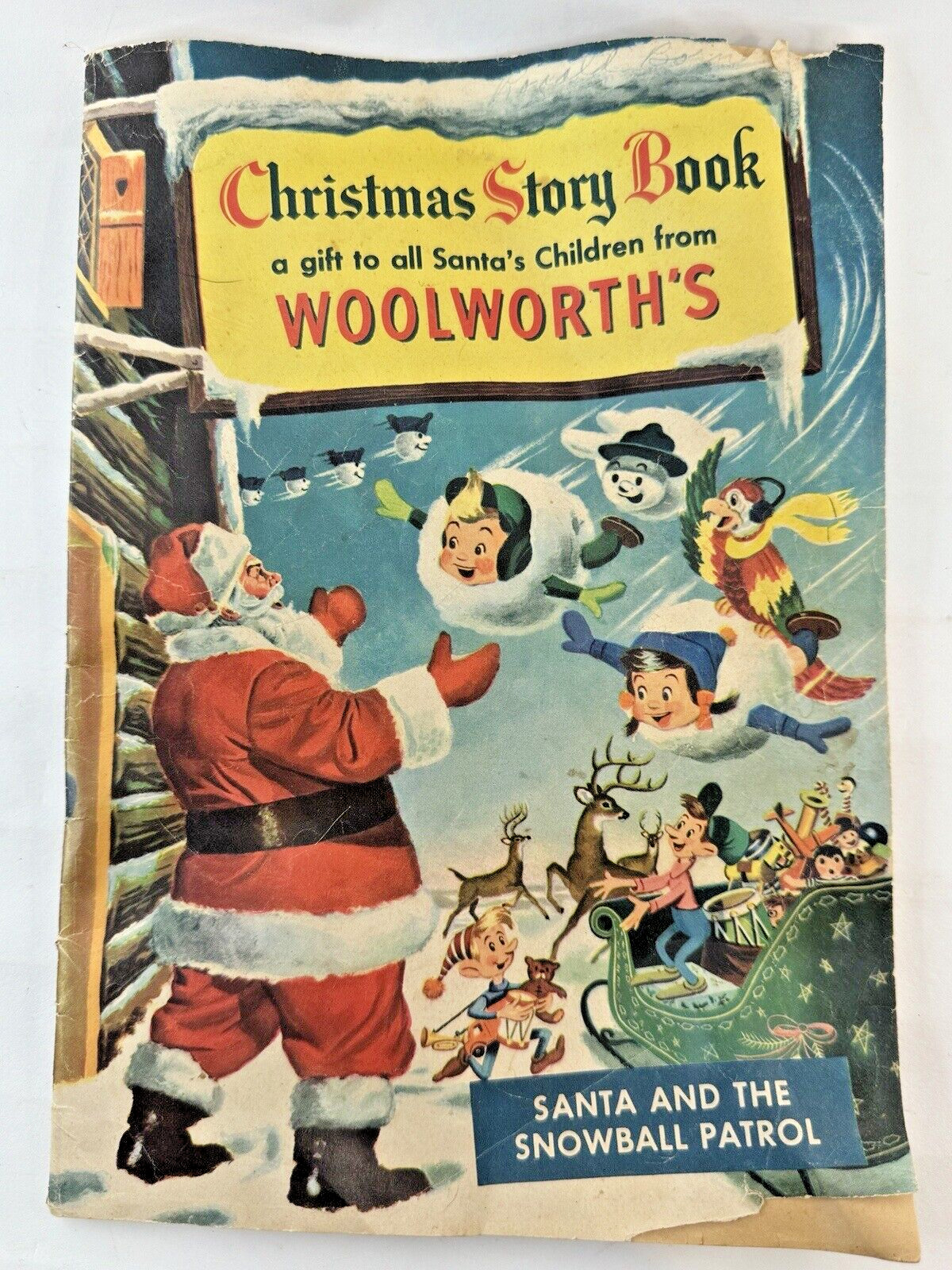 Christmas Santa & the Snowball Patrol Storybook Woolworth\'s 1953 Golden Age