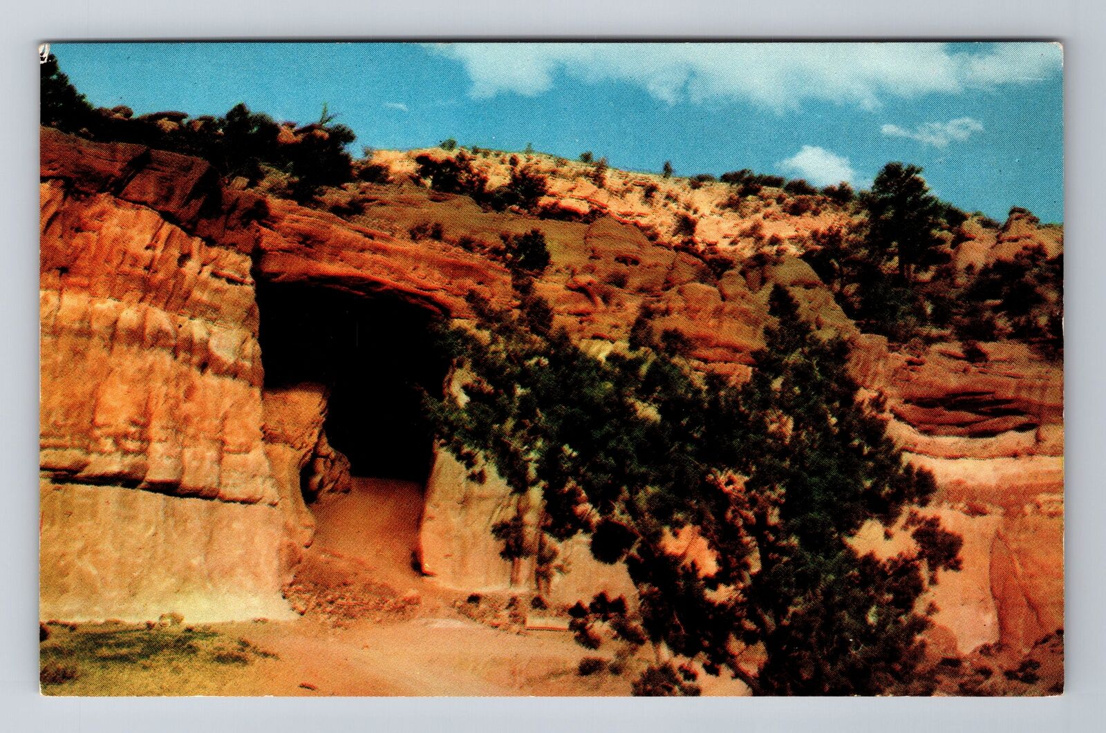 Gallup NM-New Mexico, Kit Carson\'s Cave, Antique Vintage Souvenir Postcard