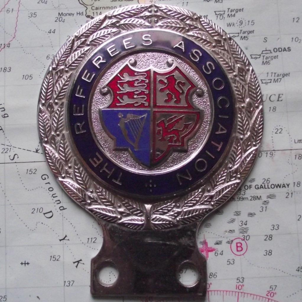 Genuine  Vintage Car Mascot Enamel Badge : The Referees Association Mint