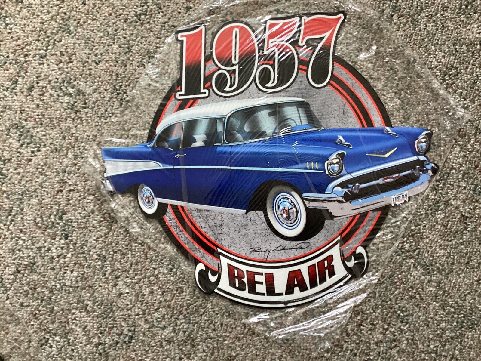 1957 Chevy Bel Air Metal Sign