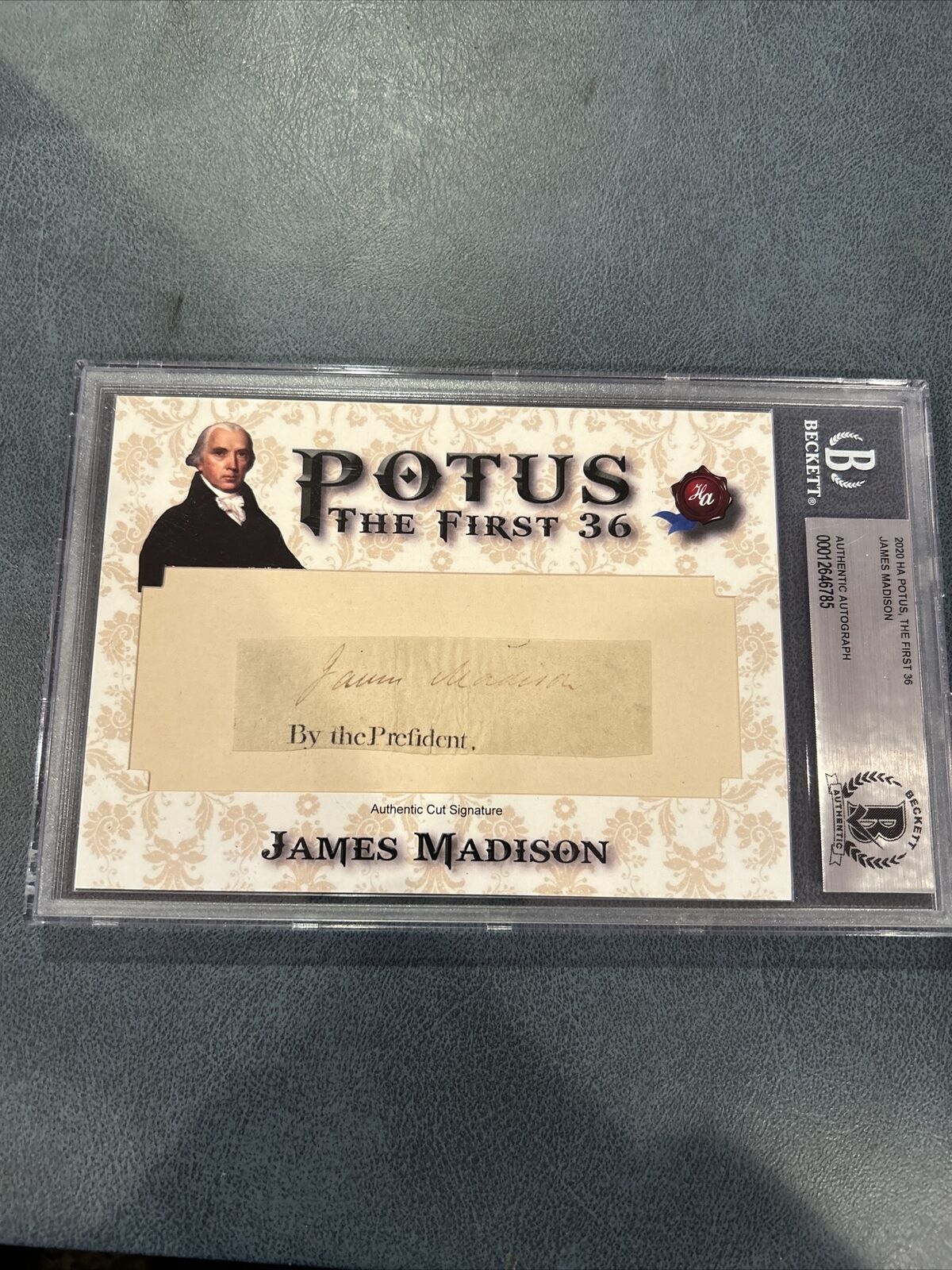 James Madison Auth Cut Autograph 2020 Historic Autographs POTUS The First 36