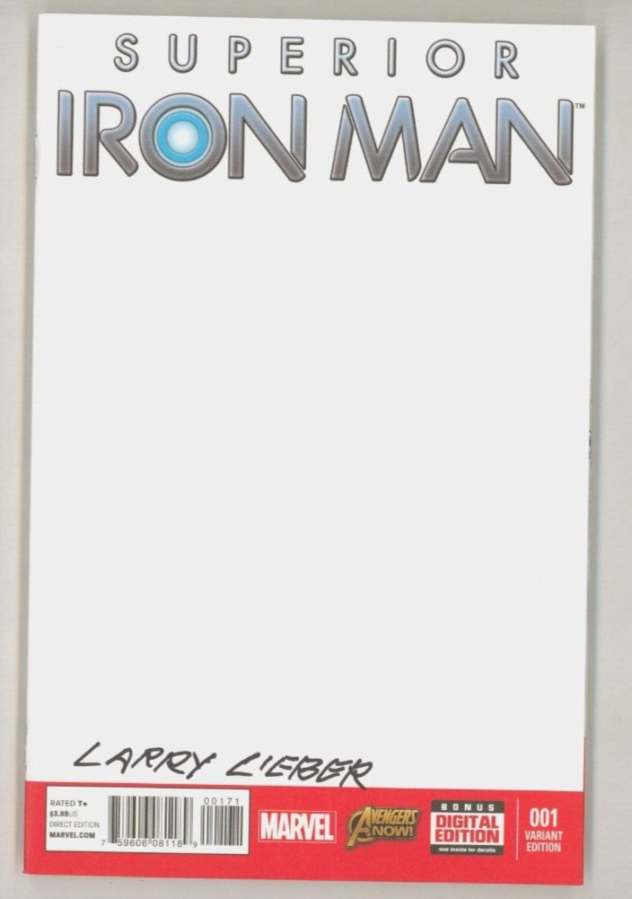 Larry Lieber SIGNED Superior Iron Man #1 Sketch Cover Co-Creator Thor Ant-Man