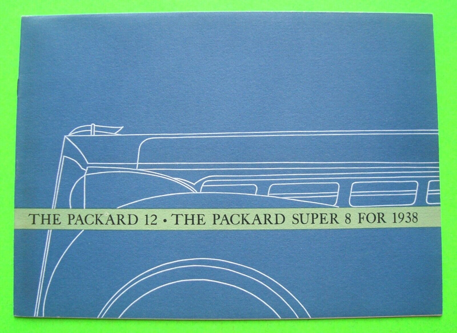 1938 PACKARD 12 and SUPER 8 DLX 16-pg COLOR CATALOG Brochure 10 BODY TYPES Xlnt+