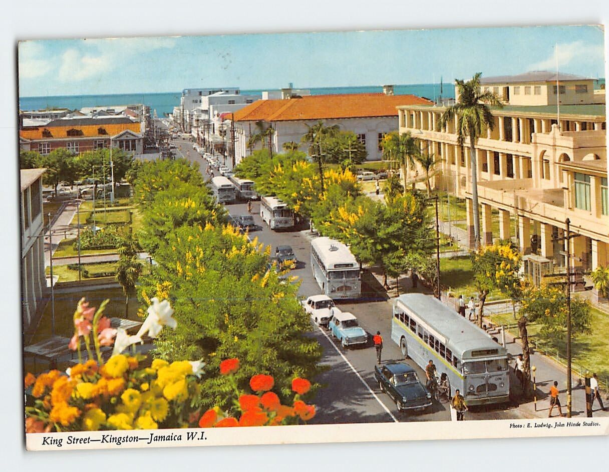 Postcard King Street Kingston Jamaica