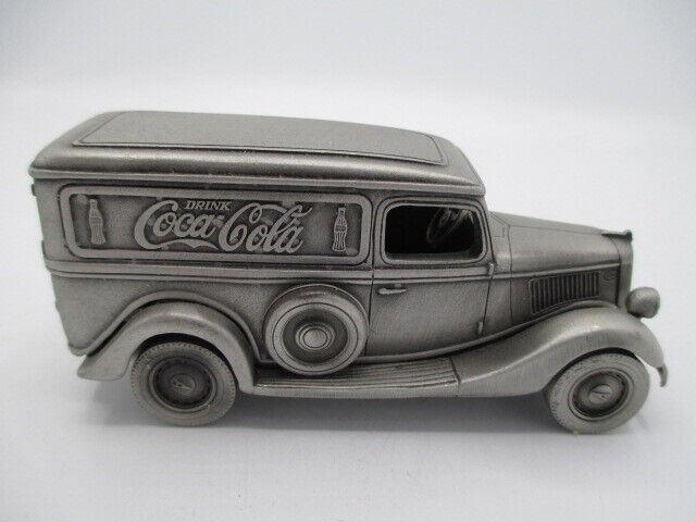 Coca-Cola Nostalgic Miniatures Pewter 1936 Ford Delivery Truck 1:43 Serial 0178