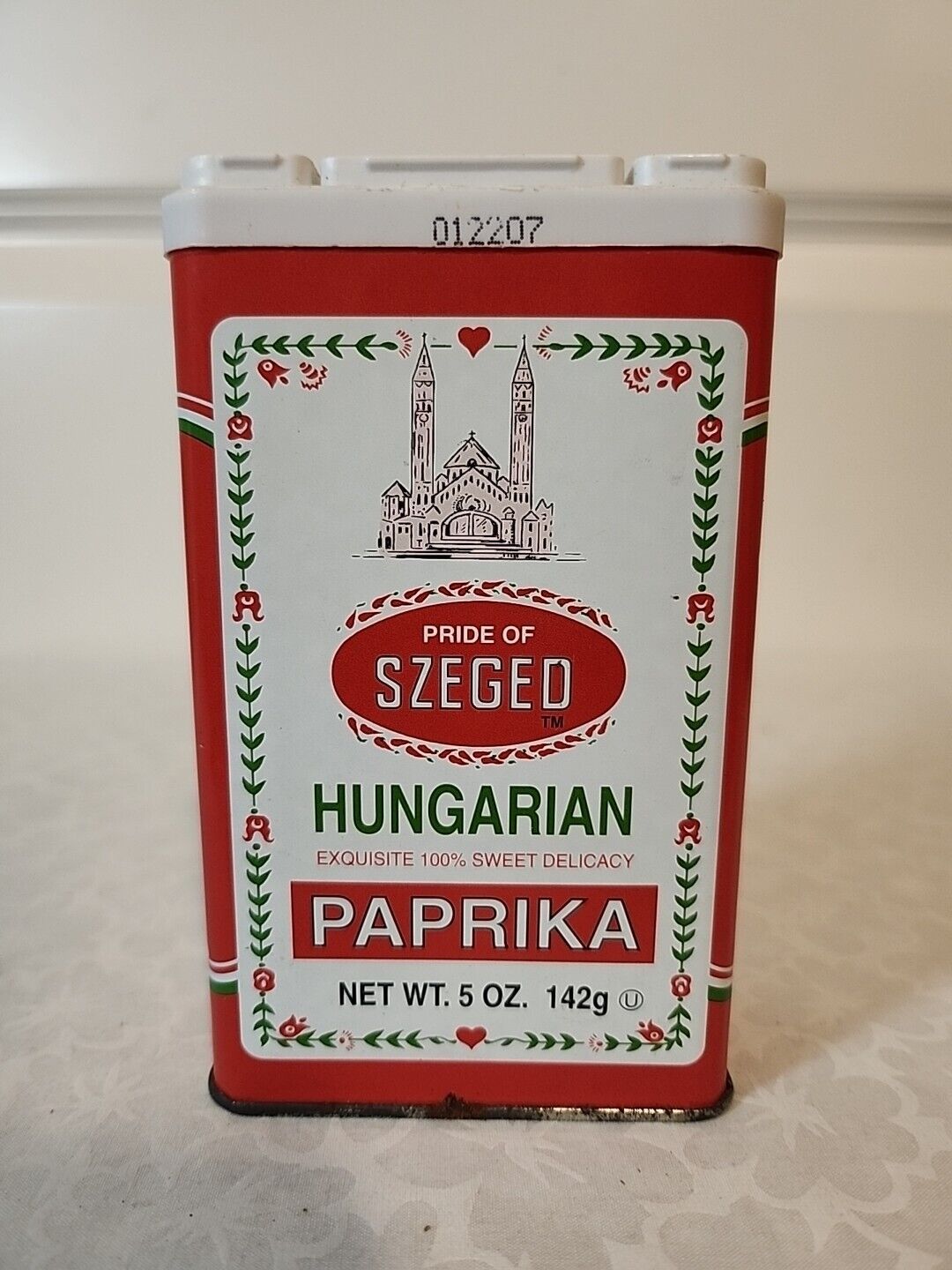 Pride of SZEGED Hungarian Paprika Empty Tin Spice Can 5oz