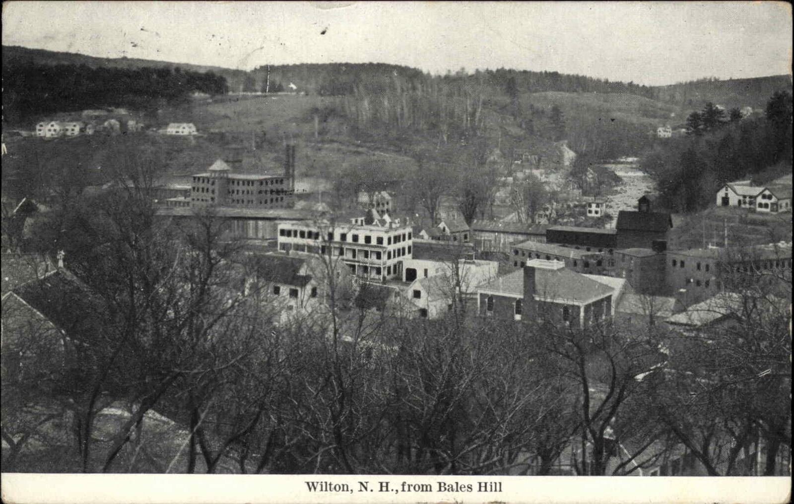 WILTON NH View from Bales Hill c1910 Postcard