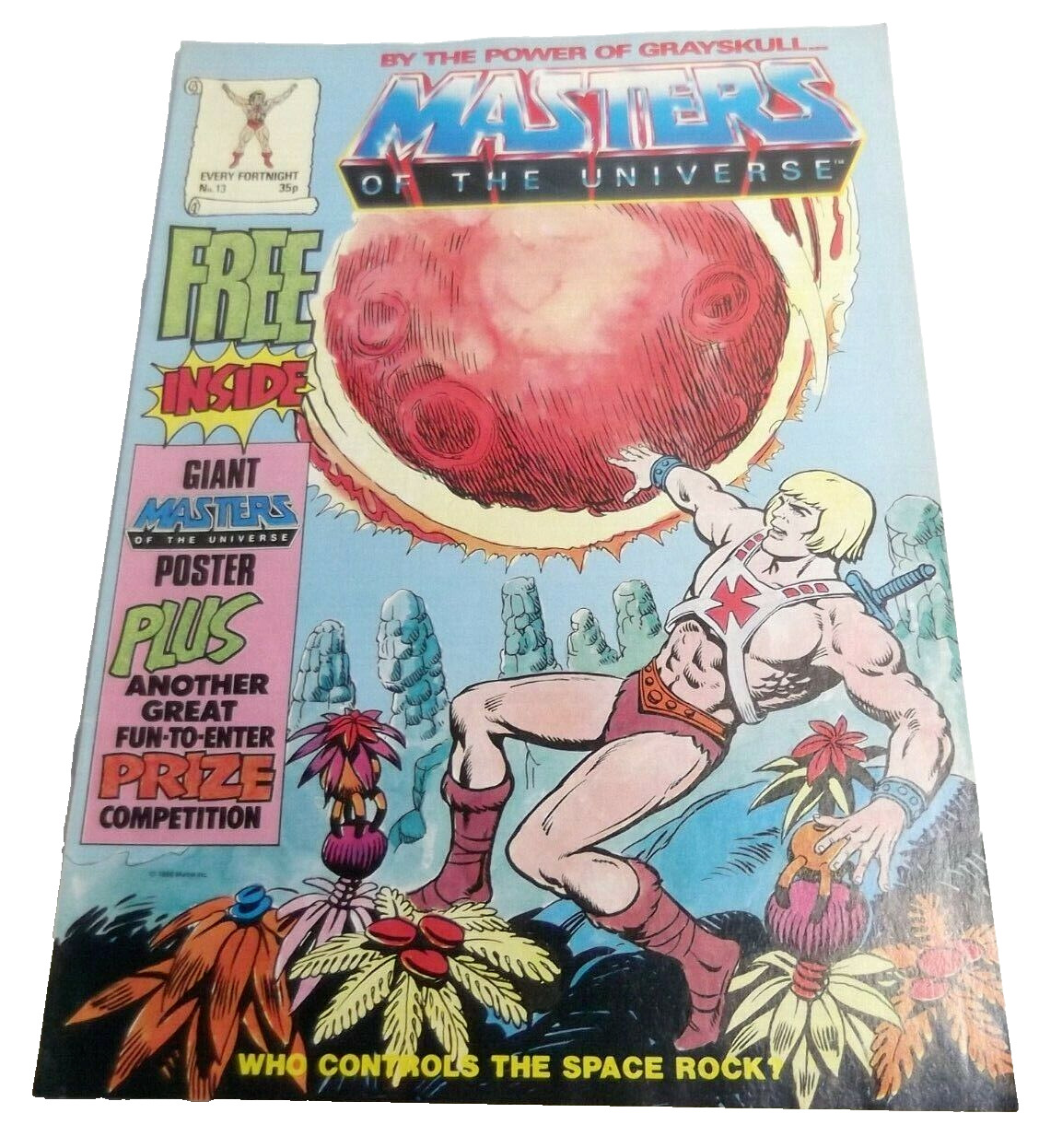 Vtg 1980's Masters of the universe He-man Comic Book magazine UK #13