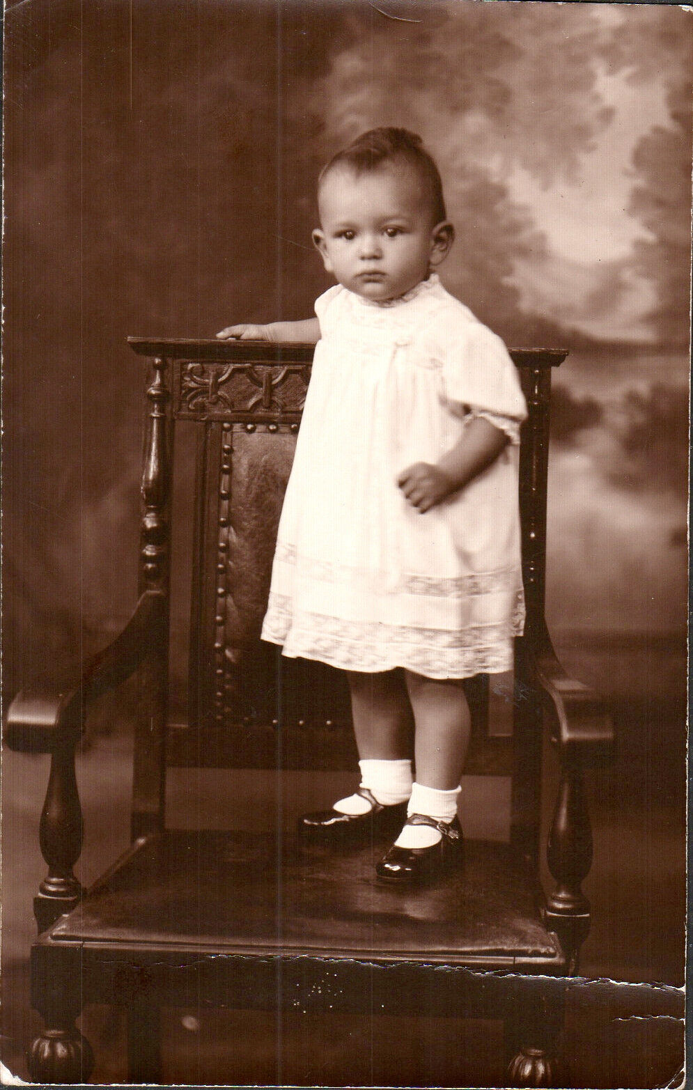 Vintage Baby Portrait RPPC Real Photo c1905-1909 Photography Studio POSTCARD