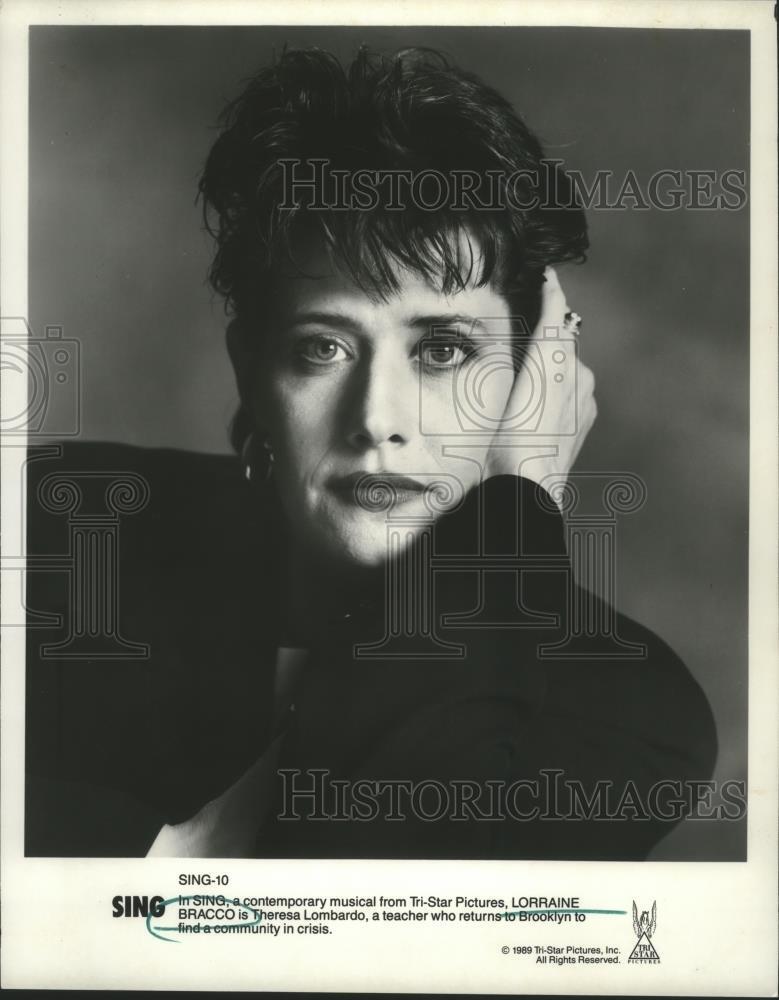 1989 Press Photo Lorraine Bracco in \