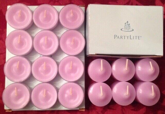 PartyLite IRIS Tealight & Votive Candles New LOT 18 NIB Rose Spice Floral Rare
