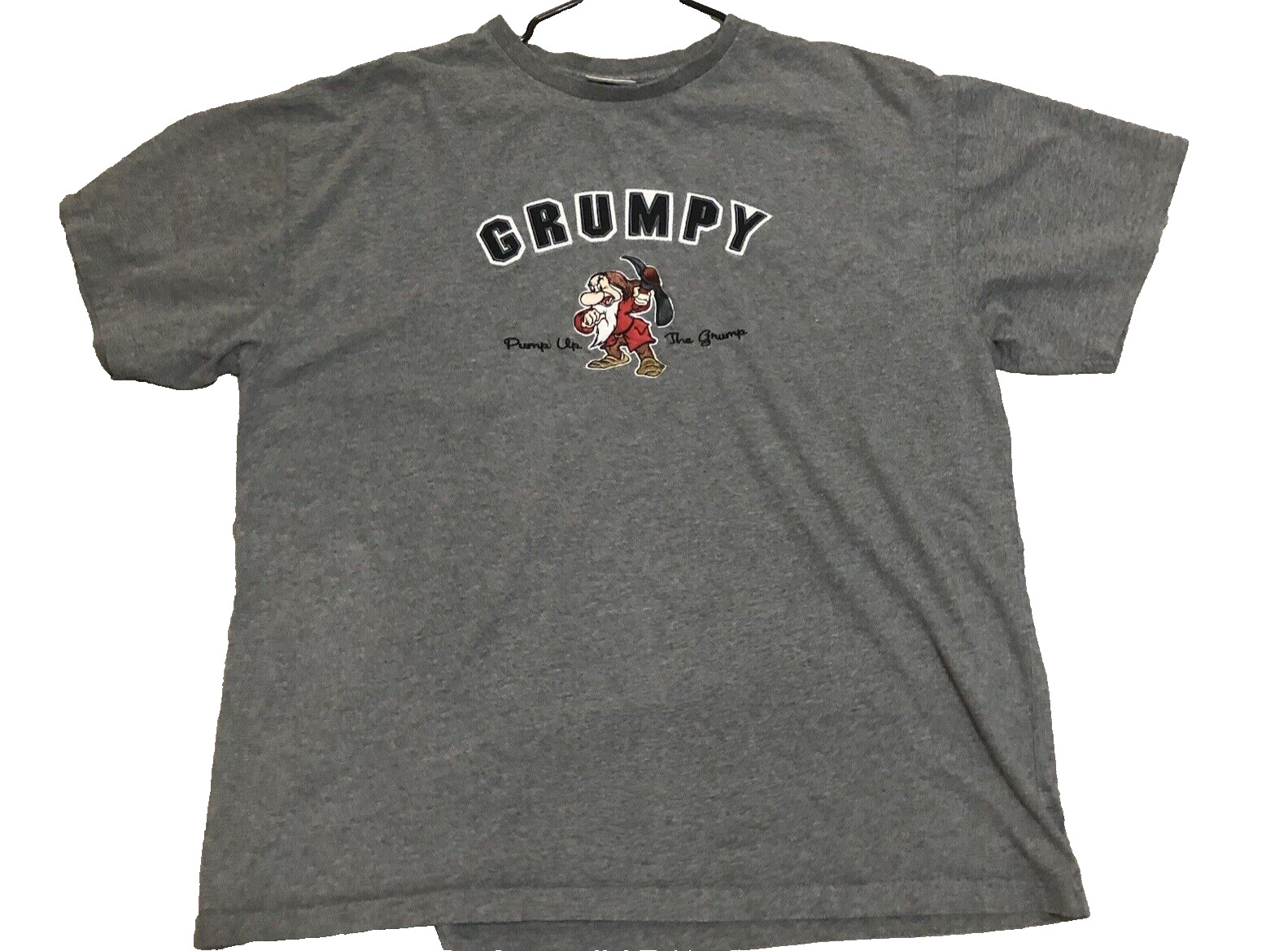 Vintage Walt Disney World Men\'s Gray Grumpy Tee Shirt XXL 100% Cotton Pull On