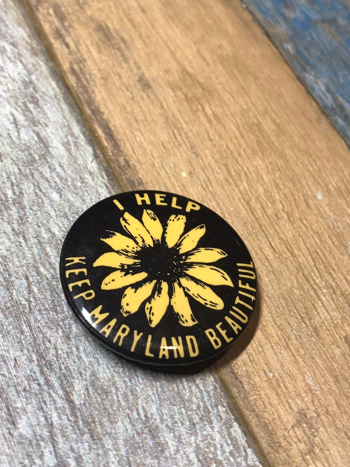 I Help Keep Maryland Beautiful Button Pin