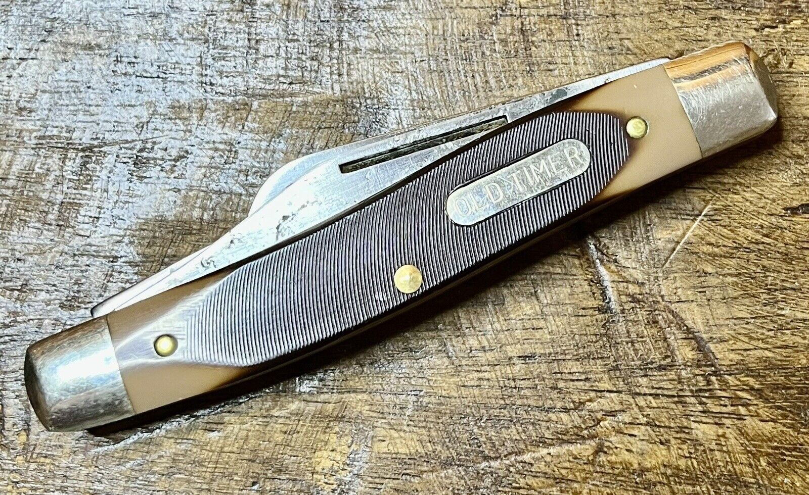 Vintage Schrade USA 8OT Old Timer Senior Stockman 3 Blade Pocket Knife 1973-2004