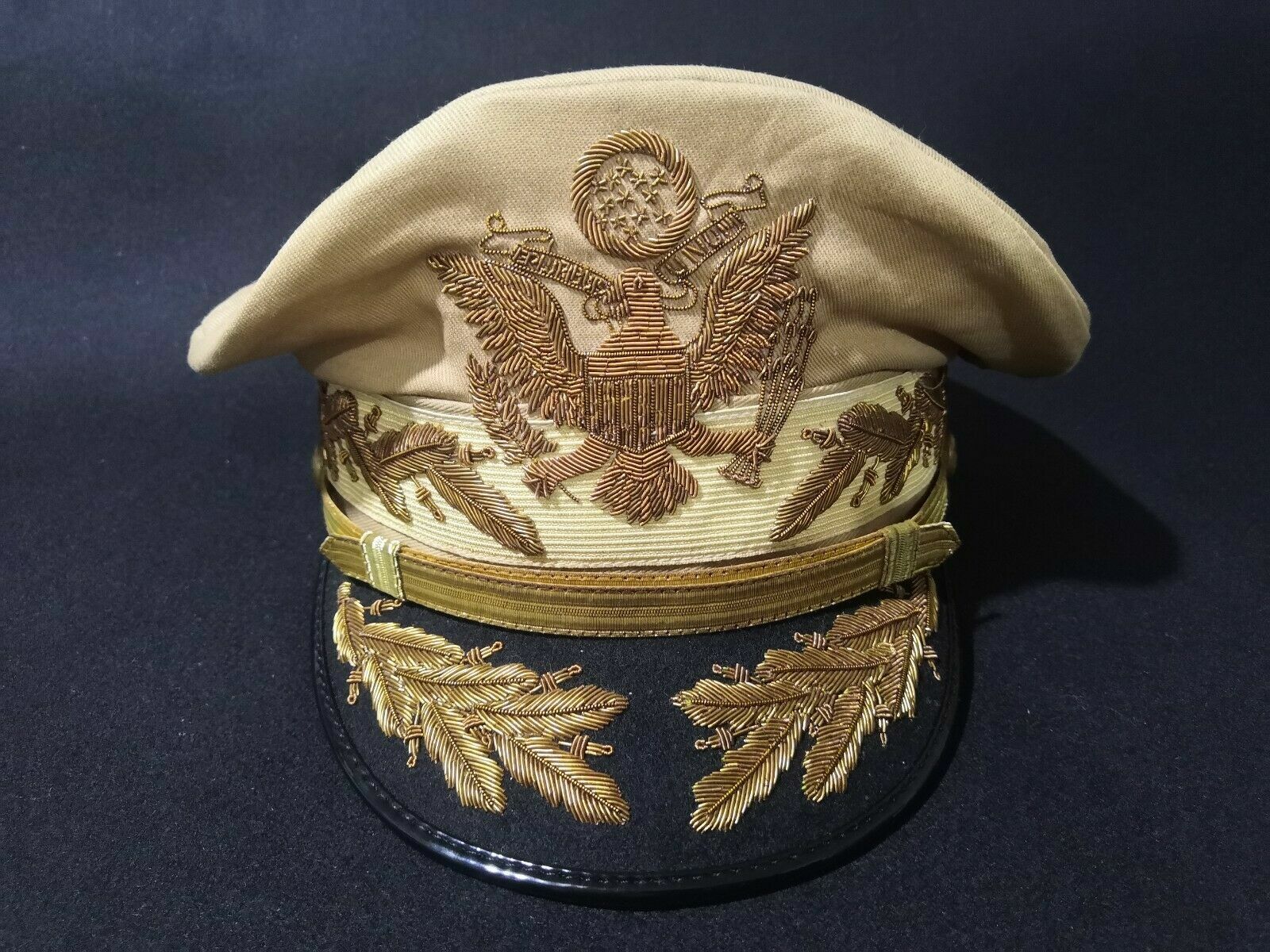 WW2 USA ARMY GENERAL DOUGLAS MACARTHUR AUTHENTIC UNIFORM KHAKI HAT