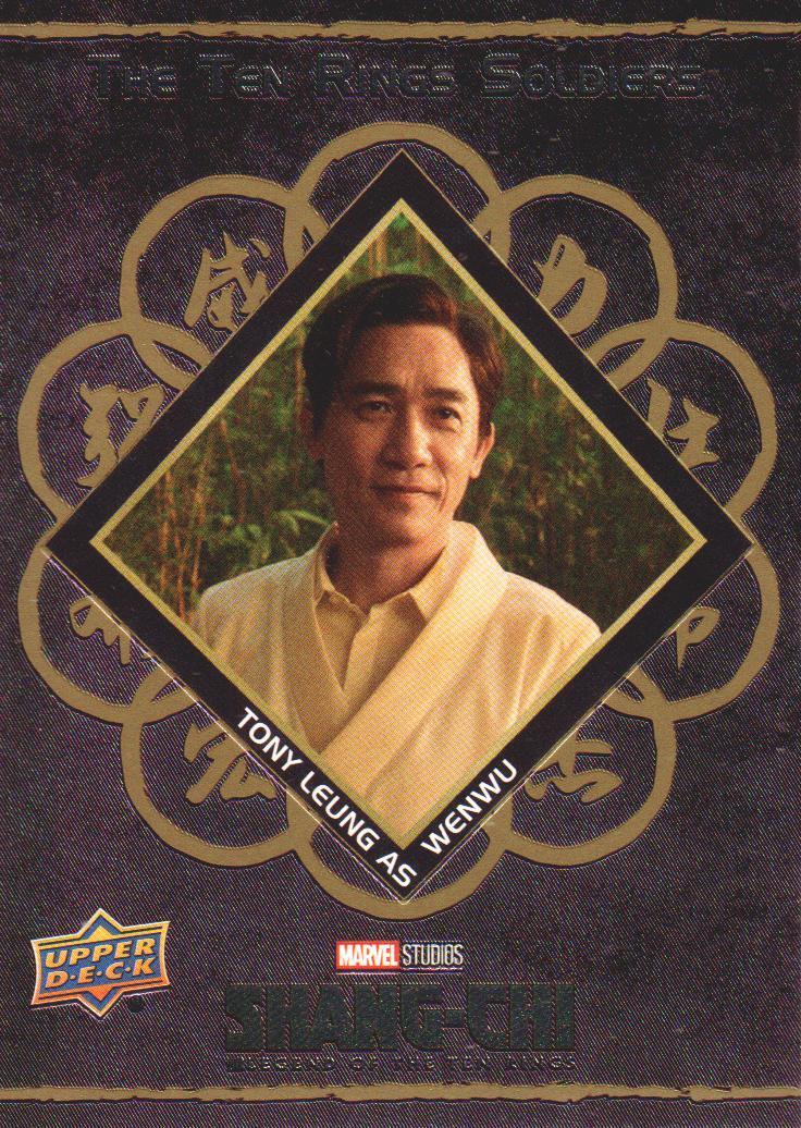 2023 UD Shang-Chi Legend Ten Rings Card Soldiers Gold #T13 Tony Leung Wenwu /299