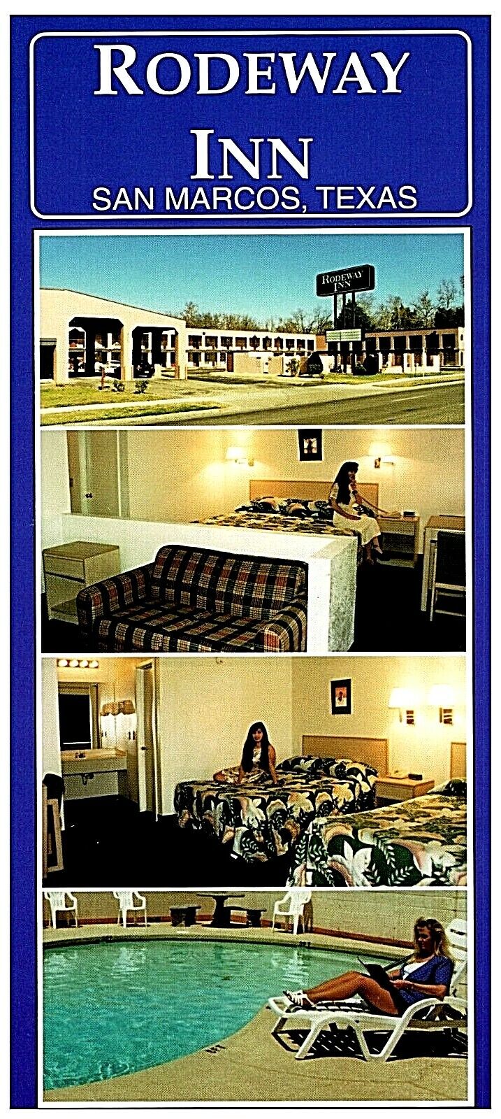 San Marcos Texas Rodeway Inn, 801 I-35 North Hotel ~Hays County TX Postcard