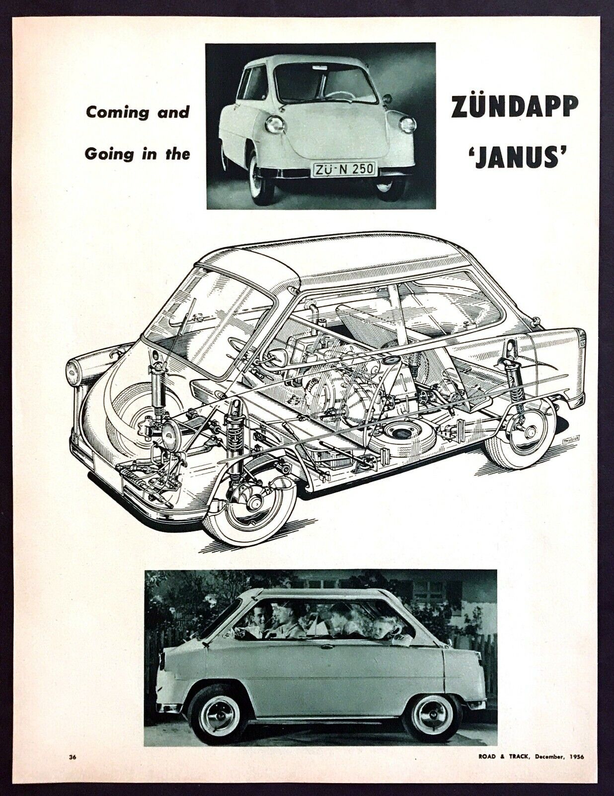 1957 Zundapp Janus Sedan Road Test Technical Data Review Article