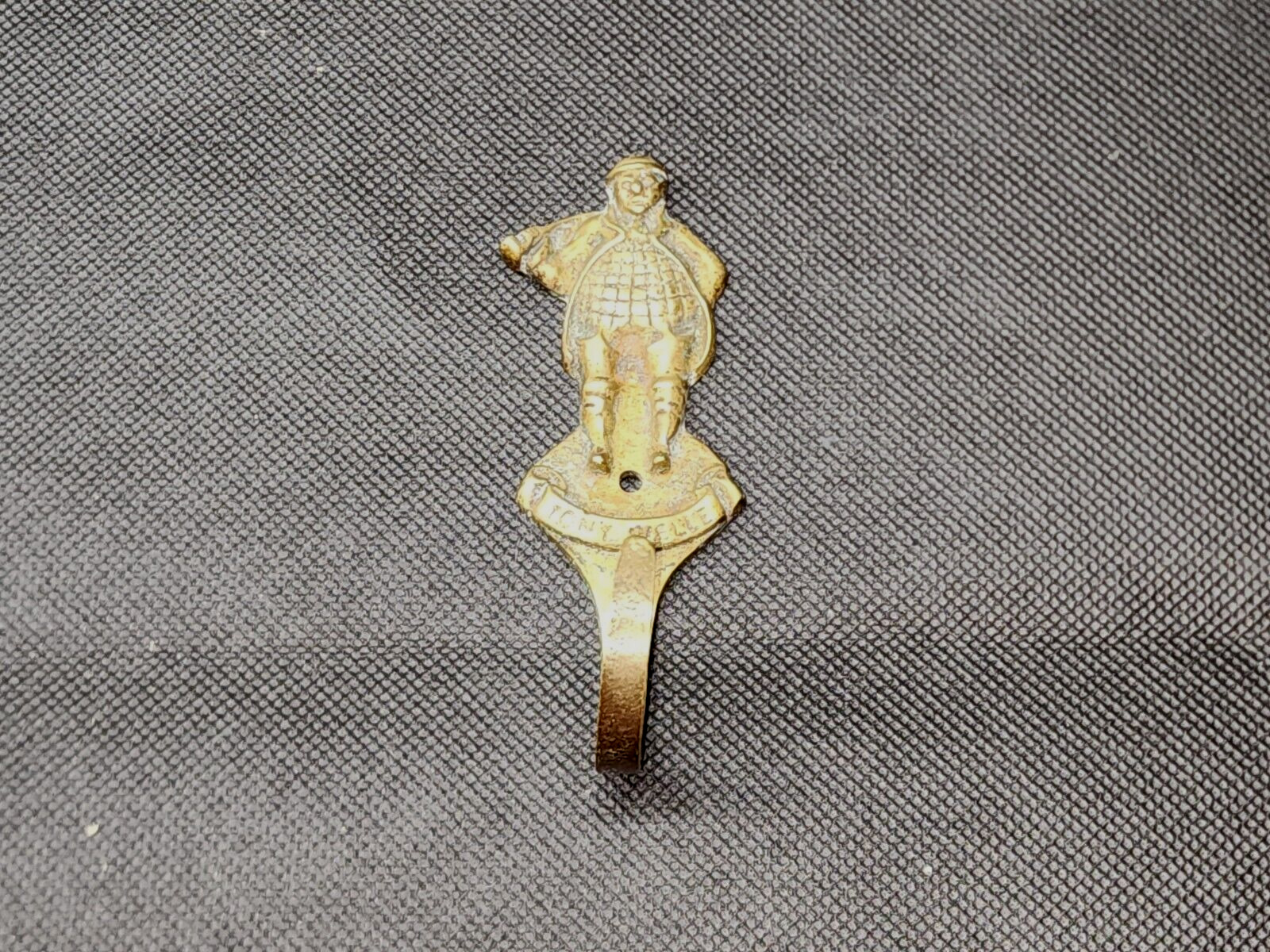 Vintage SOLID BRASS Wall Hook TONY WELLER, Dickens Character #4521 - England