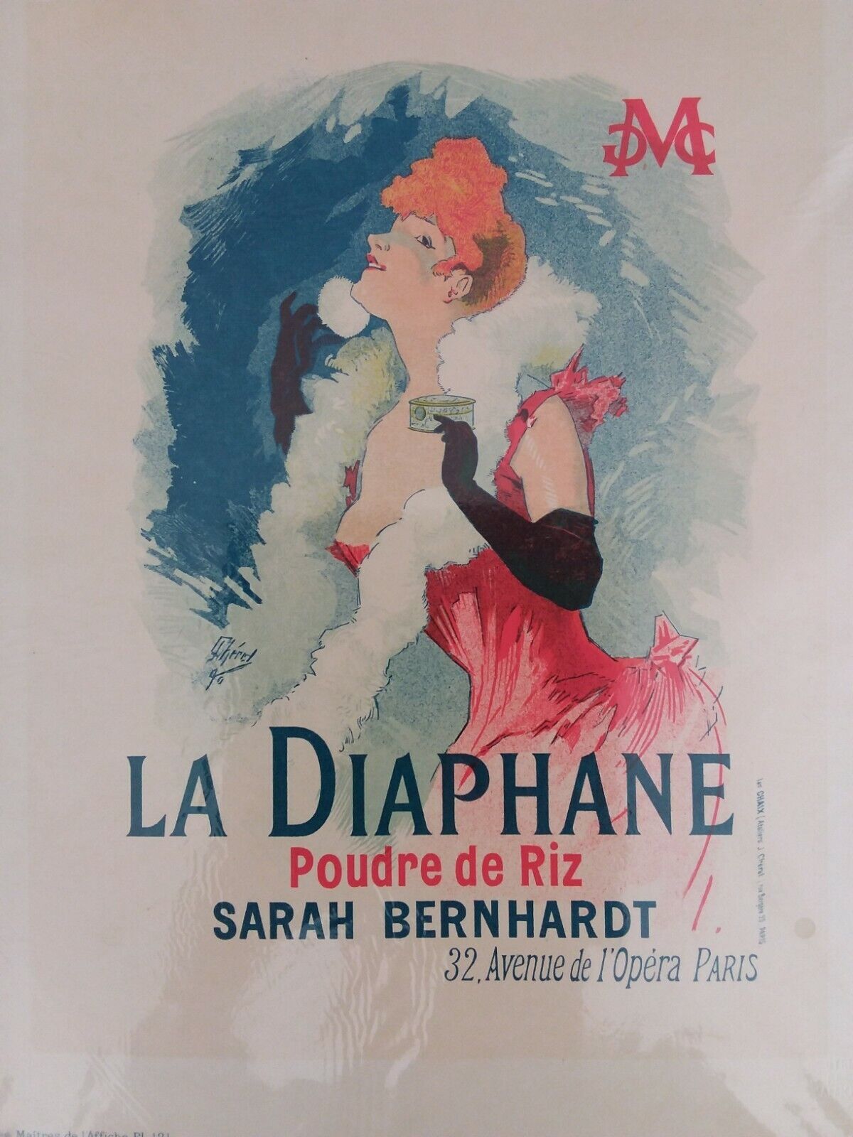 Cheret Poster/The Masters of the Poster/THE DIAPHAN SARAH BERNHARDT/40x31
