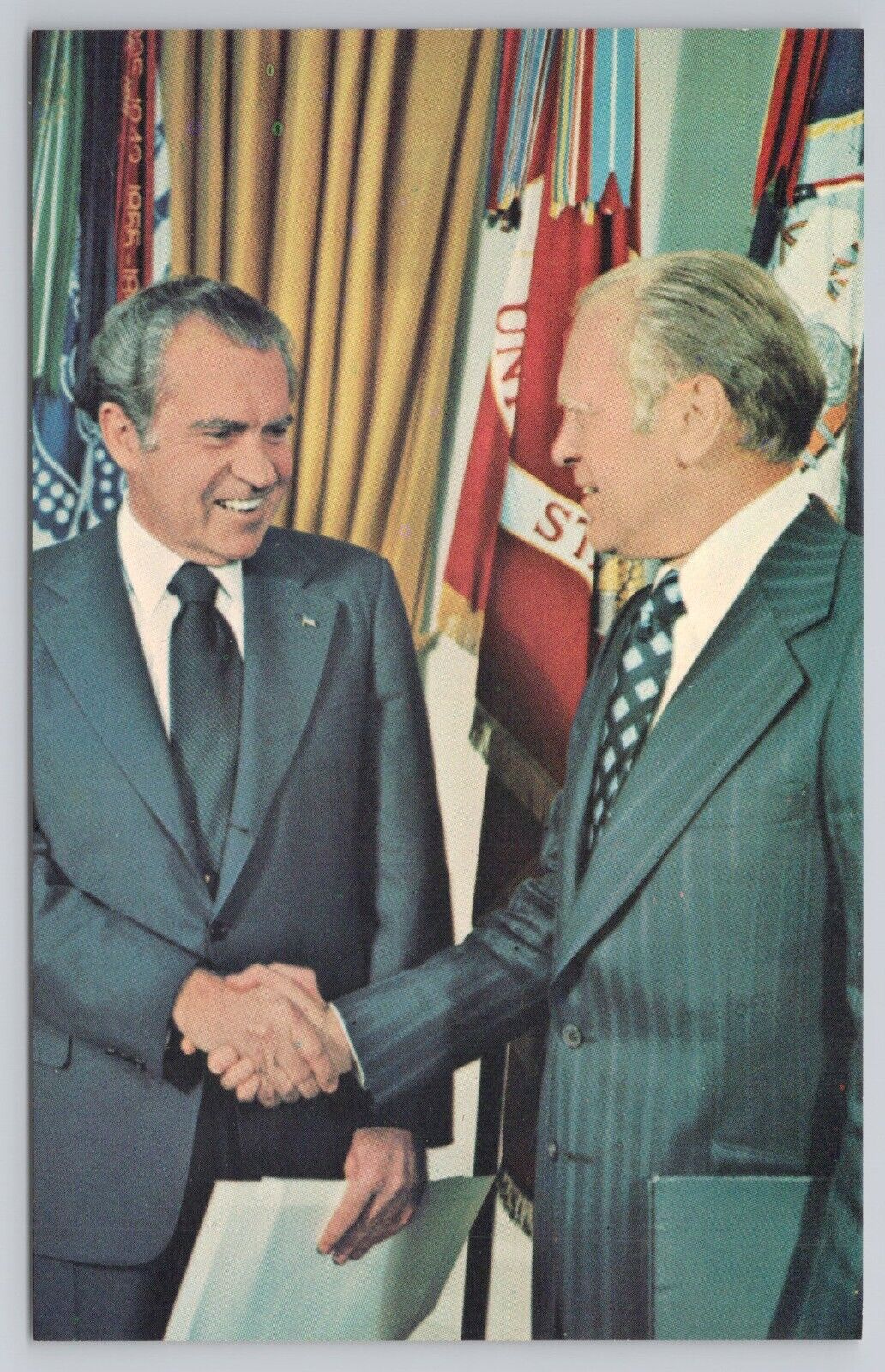 Postcard President Gerald R. Ford & President Richard Nixon
