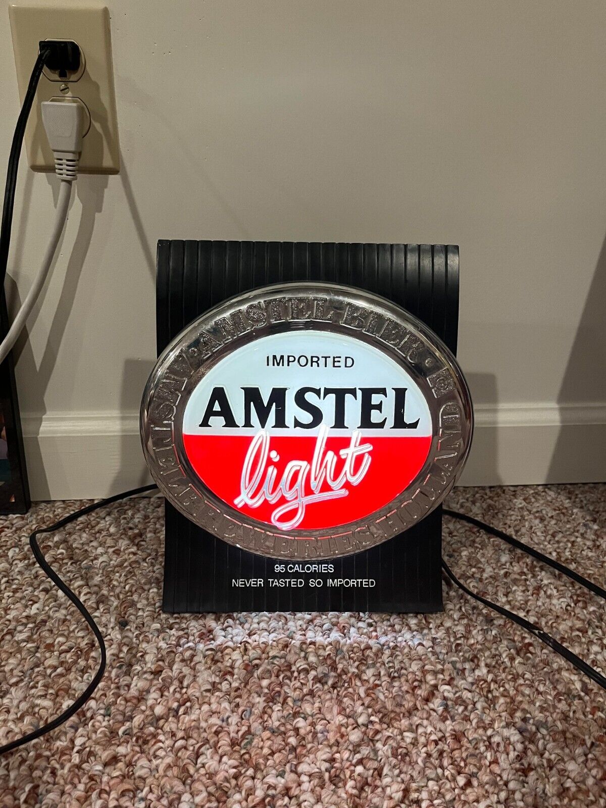 Vintage Amstel Light Lighted Beer Sign - Great Condition and Works