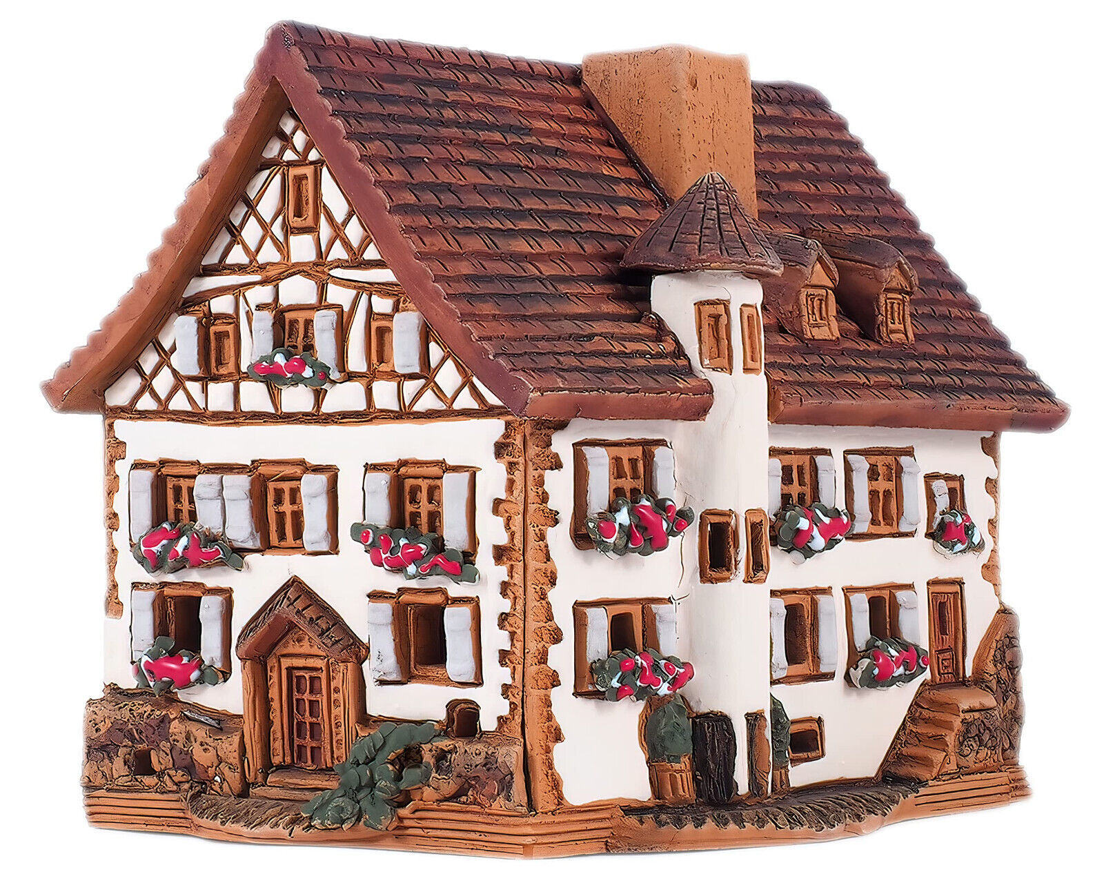 Ceramic Incense and Tealight Candle Holder House in Arbon Switzerland 8cm Midene