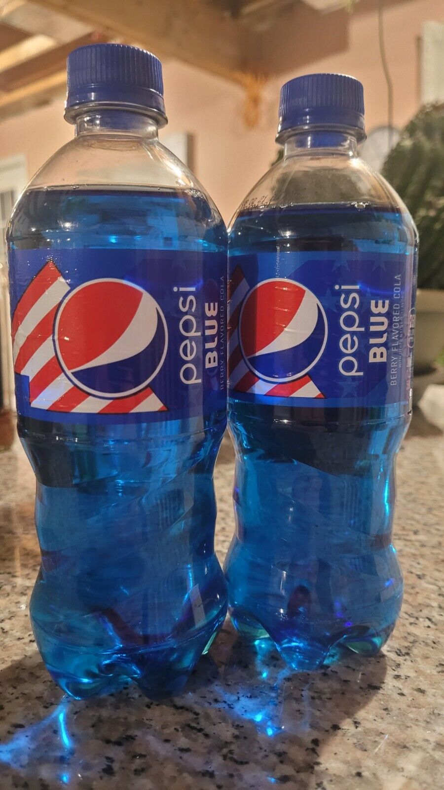 2-2021 Pepsi Blue Sodas-  Bottles (20oz) *RARE* Vintage Revamped Sodas
