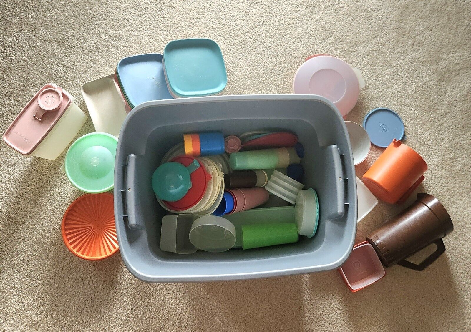 Large Lot Of Vintage Tupperware Various Items, and Conditions