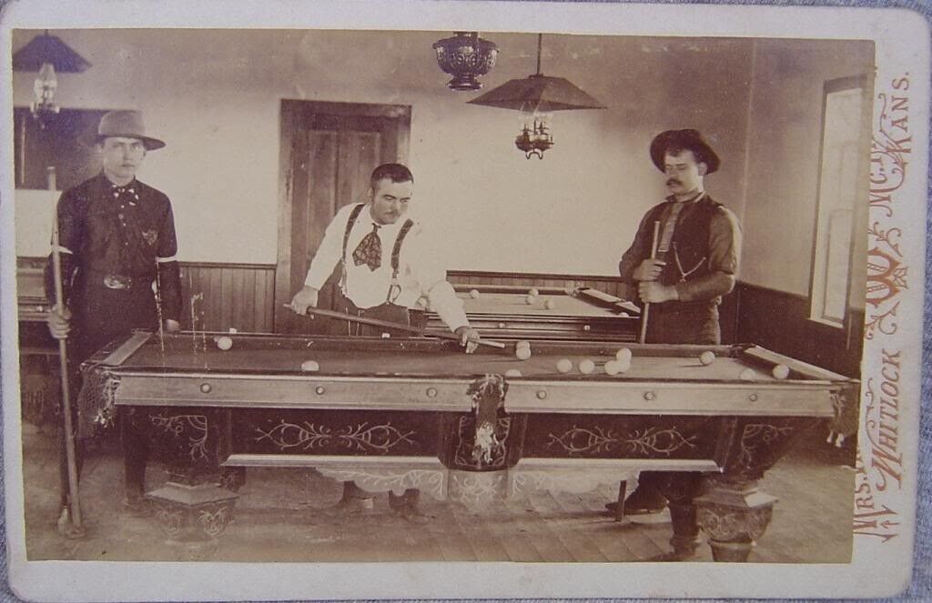 1800s Old West SALOON Billiards Pool Players 8 x 10 Photo Vintage Retro
