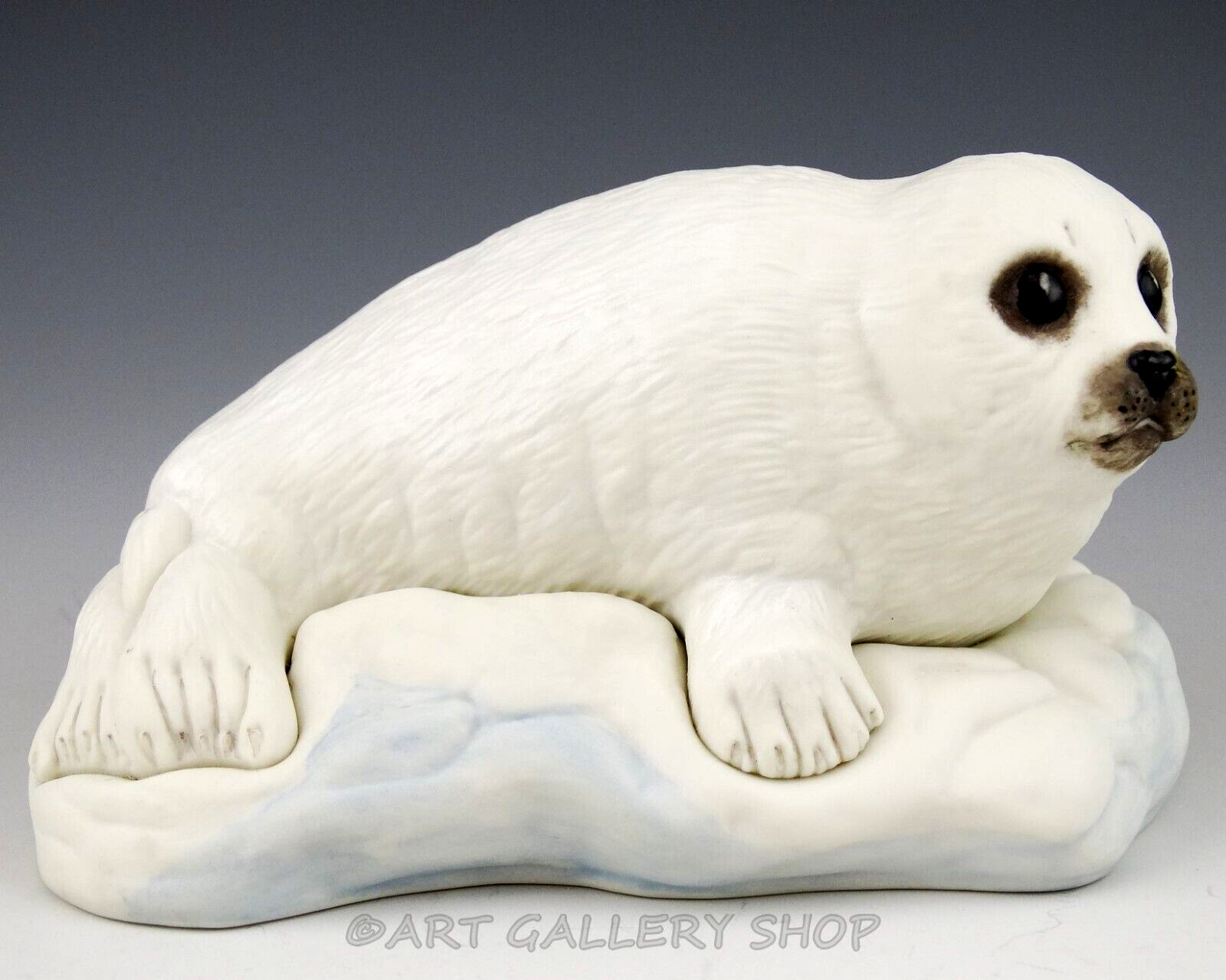 Boehm Porcelain Figurine #40127 SEAL PUP ANIMAL ON SNOW ICE WINTER Mint
