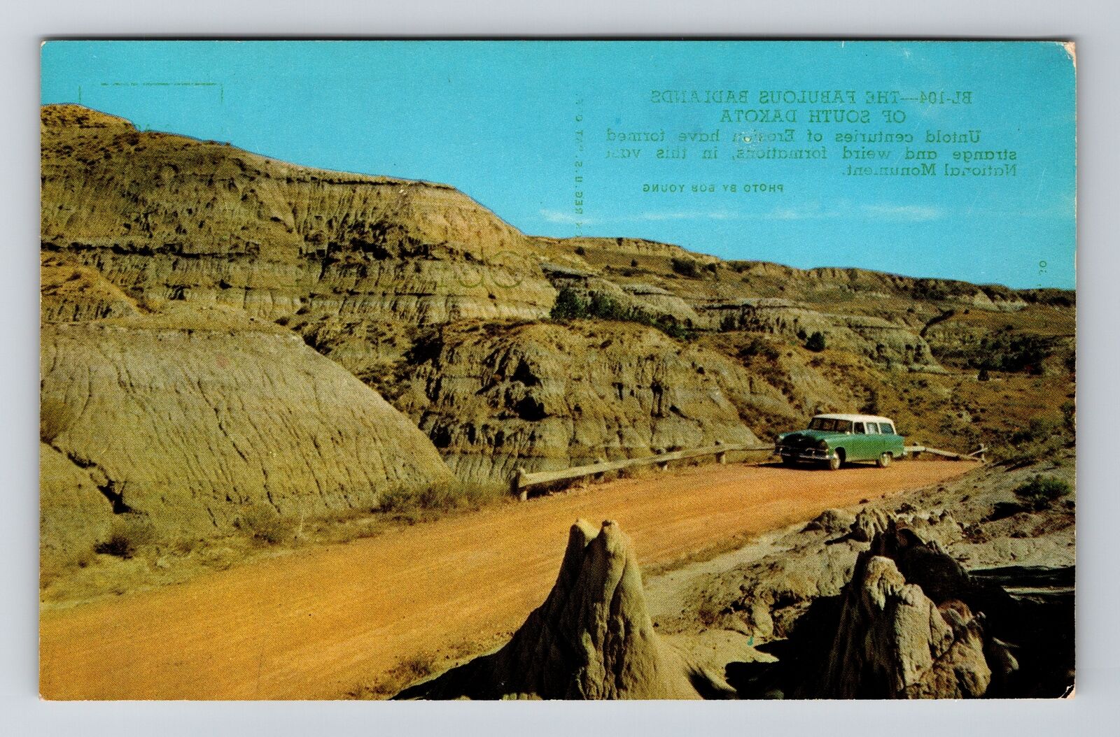 SD-South Dakota, Badlands, National Monument, Vintage Postcard