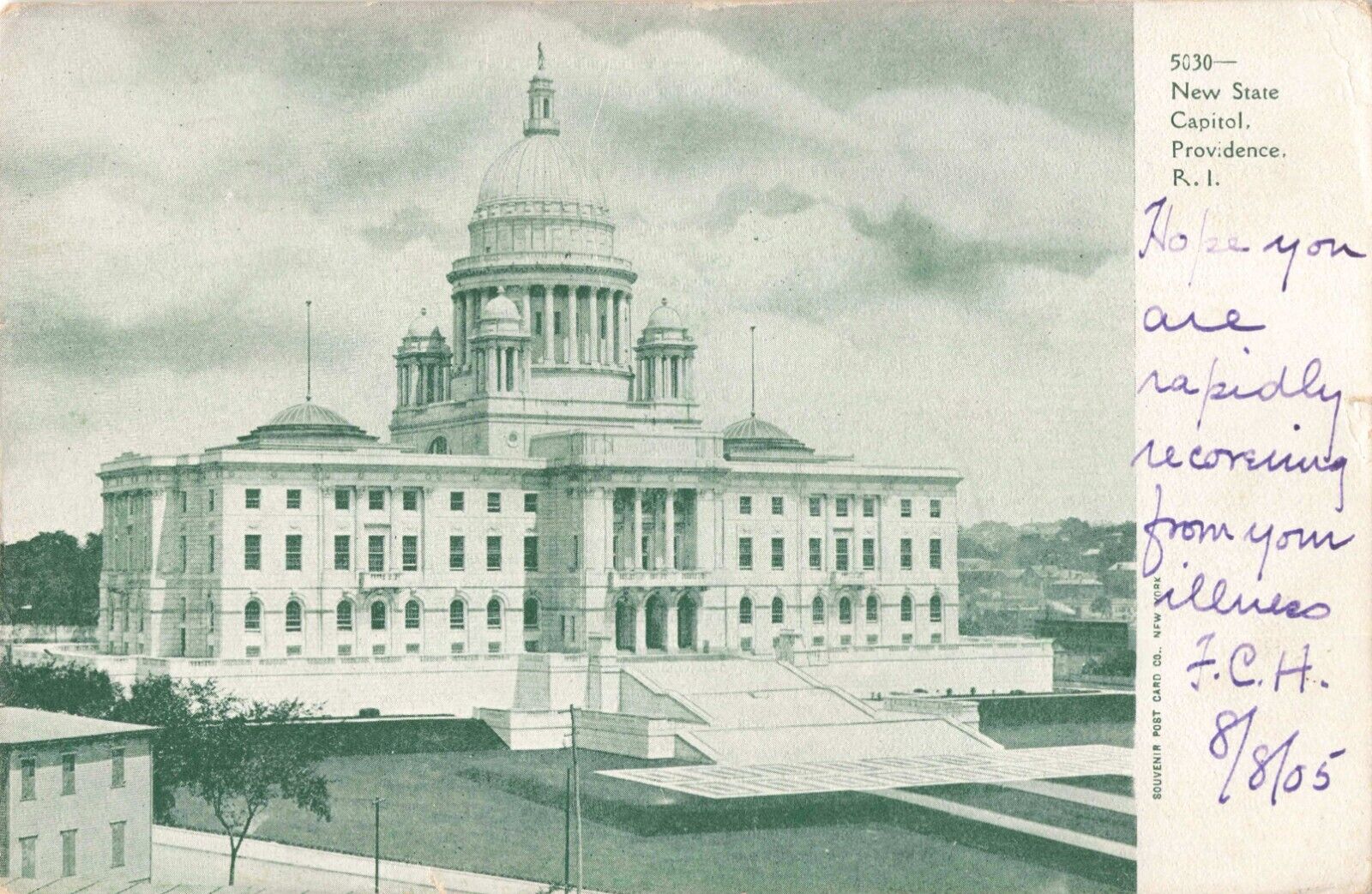 Providence Rhode Island, New State Capitol Building, Vintage Postcard