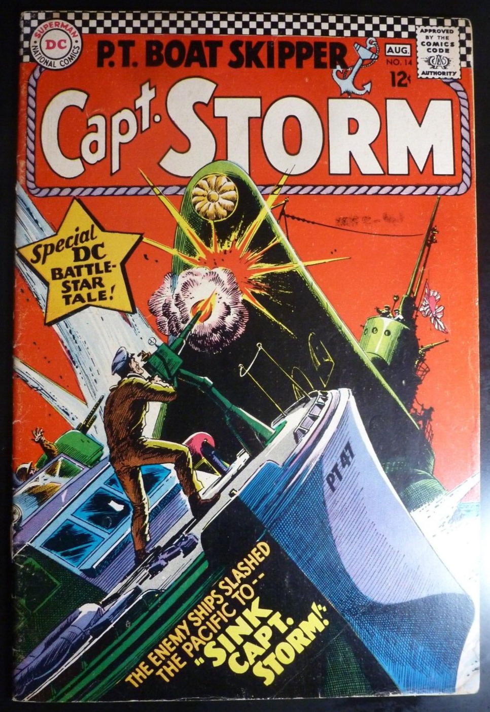 Capt. Storm #14, 8/1966, DC Comics Russ Heath Cover Art, Irv Novick Art VG