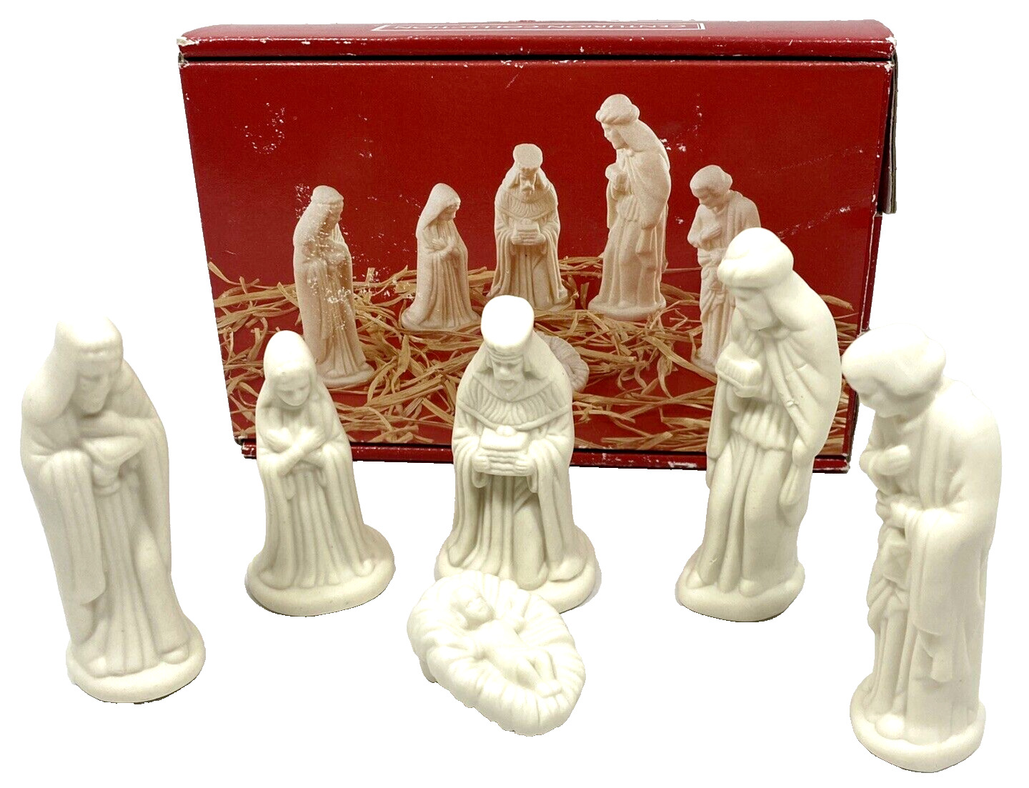 Christmas  Nativity Set by Centurion Collection Bisque 6 Piece