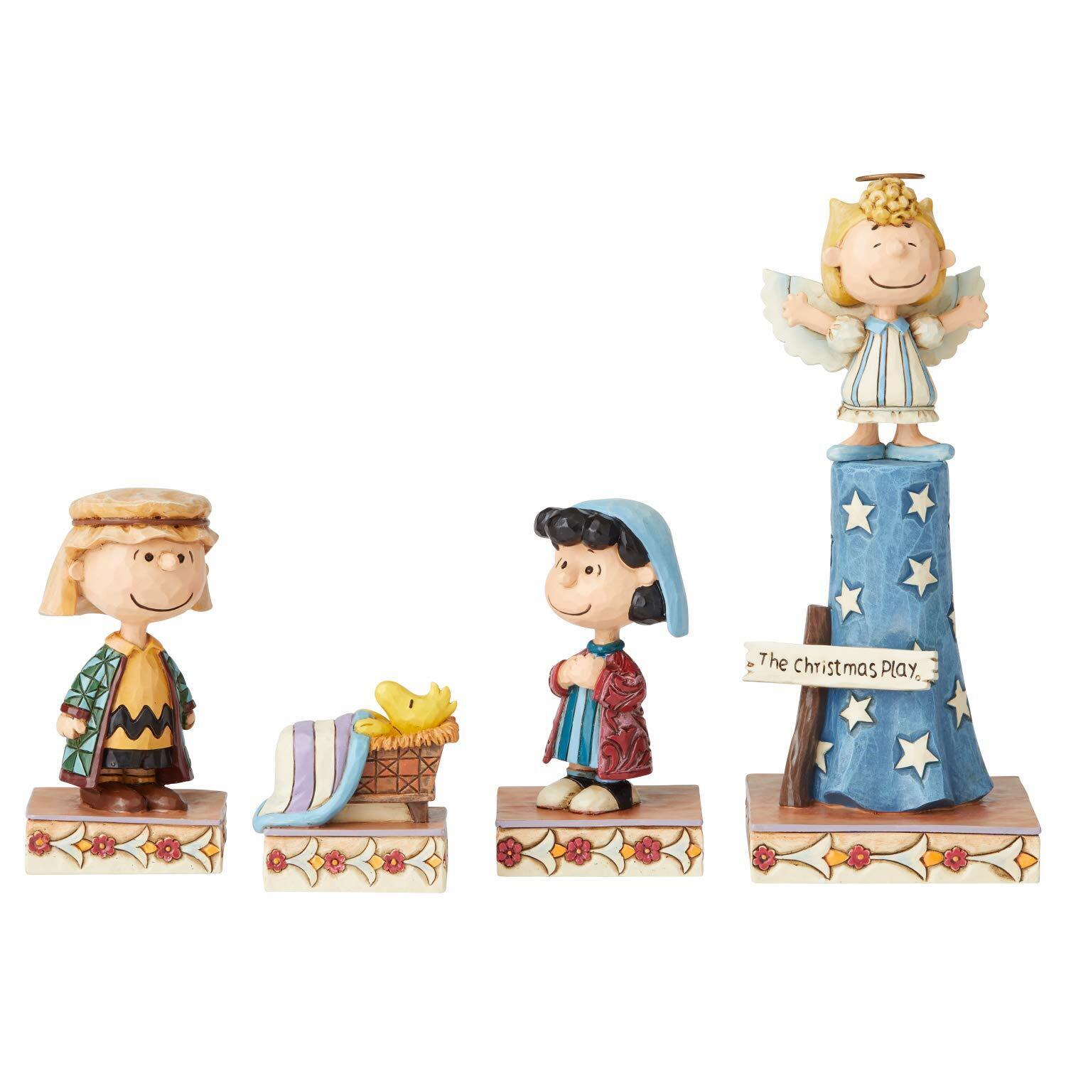 Enesco Peanuts by Jim Shore Christmas Pageant True Meaning Figurine Set, 7.5 Inc