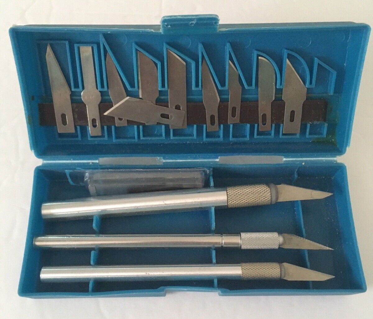Vintage X-Acto Knife Carving Set Blue Plastic Case
