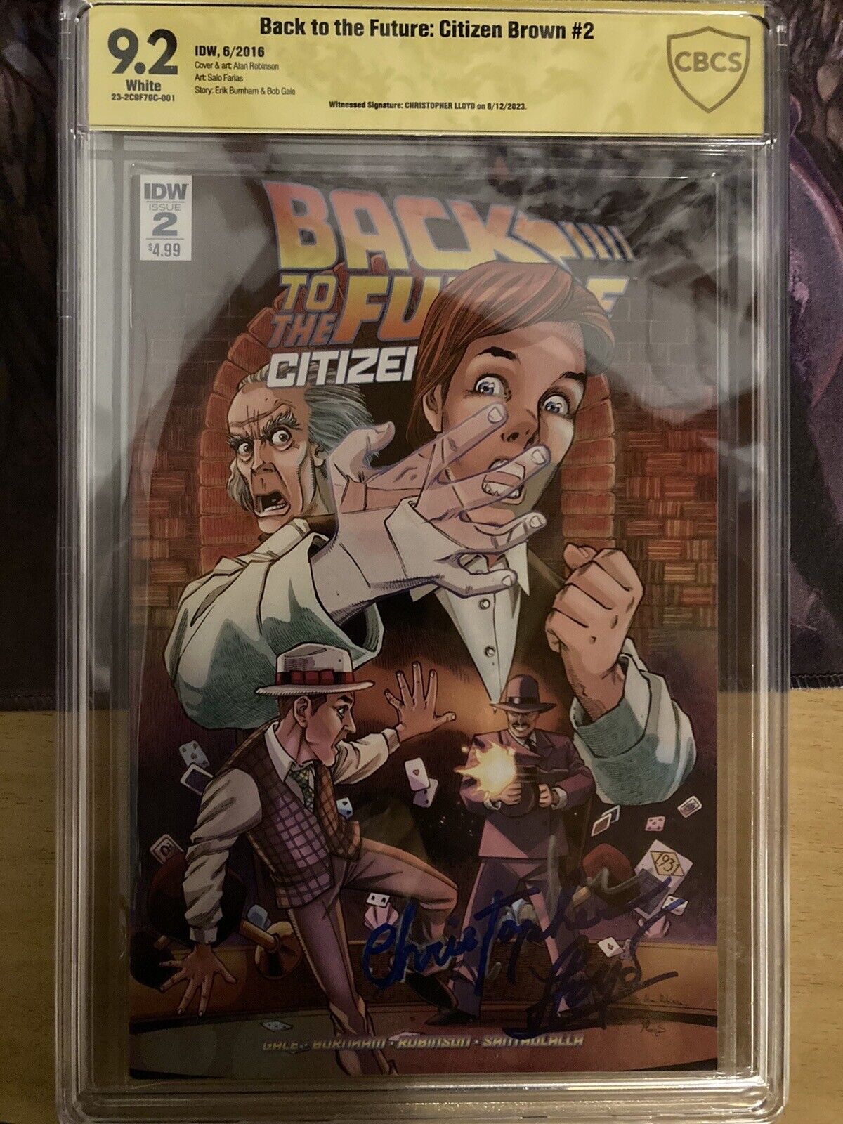 Back To The Future Citizen Brown #2 CBCS 9.2 Witness Signed Christopher Lyyod