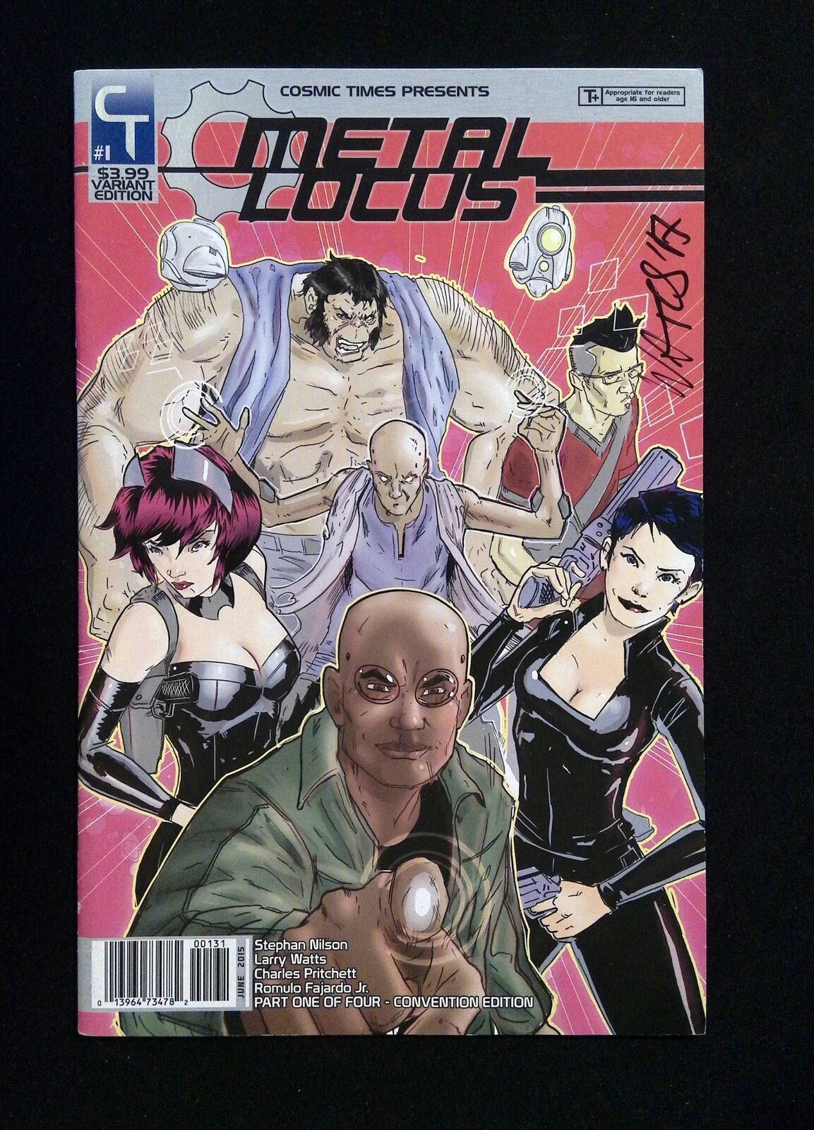 Metal Locus #1 Cosmic Times 2015 VF+ CONVENTION VARIANT SIGNED BY WATTS, RARE