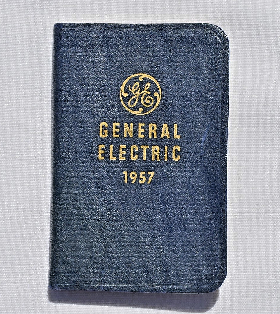 Vintage 1957 General Electric Diary with Maps, Products, Company Directors, etc.