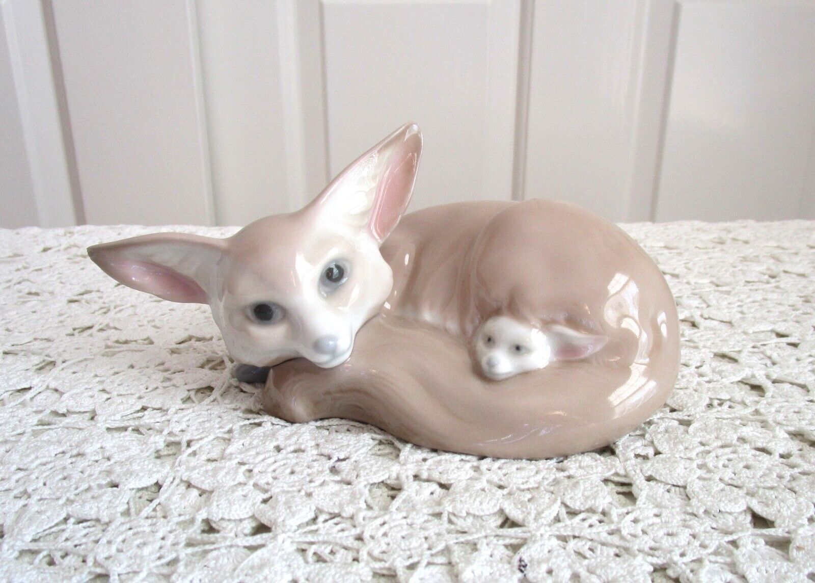 Lladro Fox And Kit Porcelain Figurine