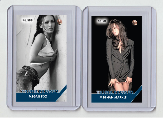 Meghan Markle rare MH Trunk Pressed #\'d x/3 Tobacco card no. 511