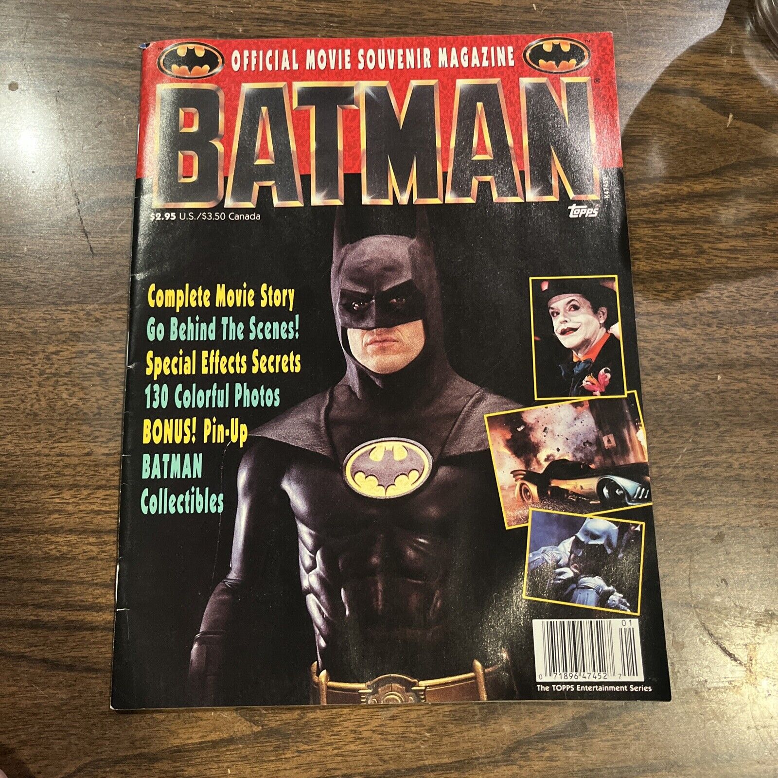 Batman Official Movie Souvenir Magazine F/VF 1989 Topps Michael Keaton Joker
