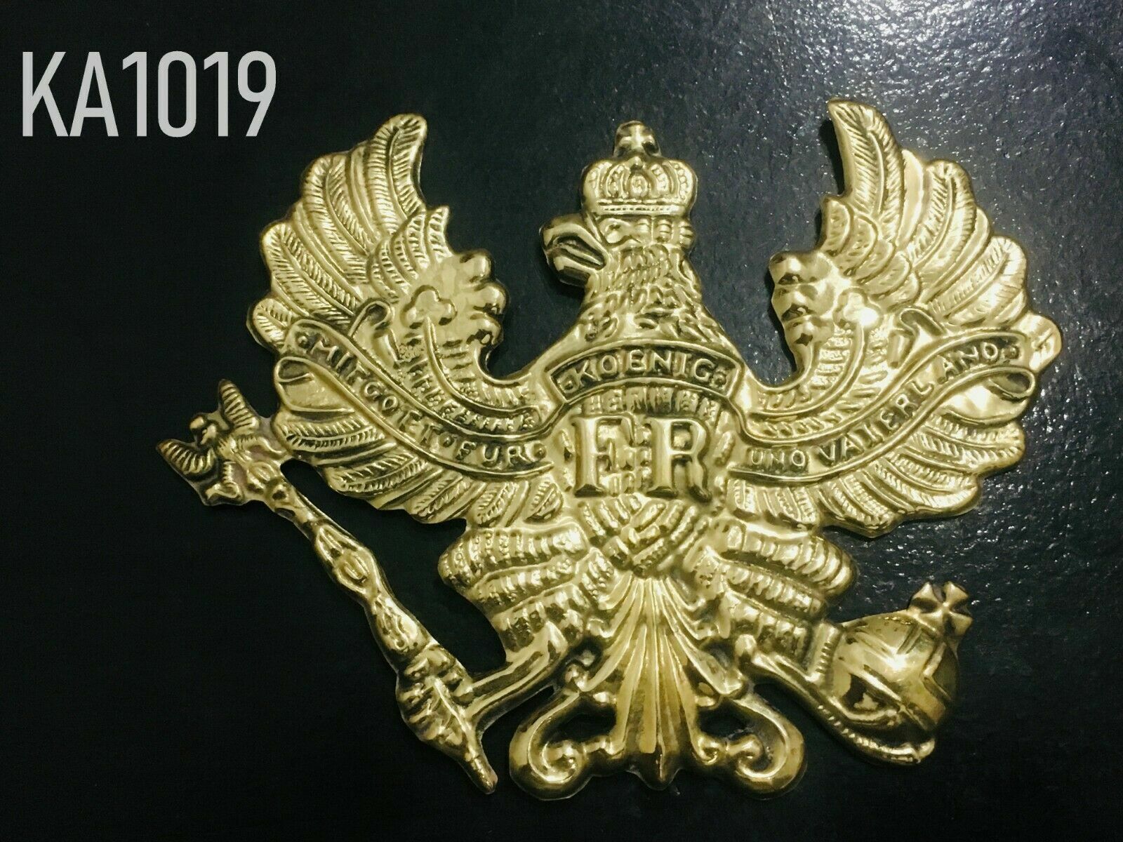 DGH® Napoleon Napoleonic - 1806 6th eme French Shako Plate Pressed Brass SILVER