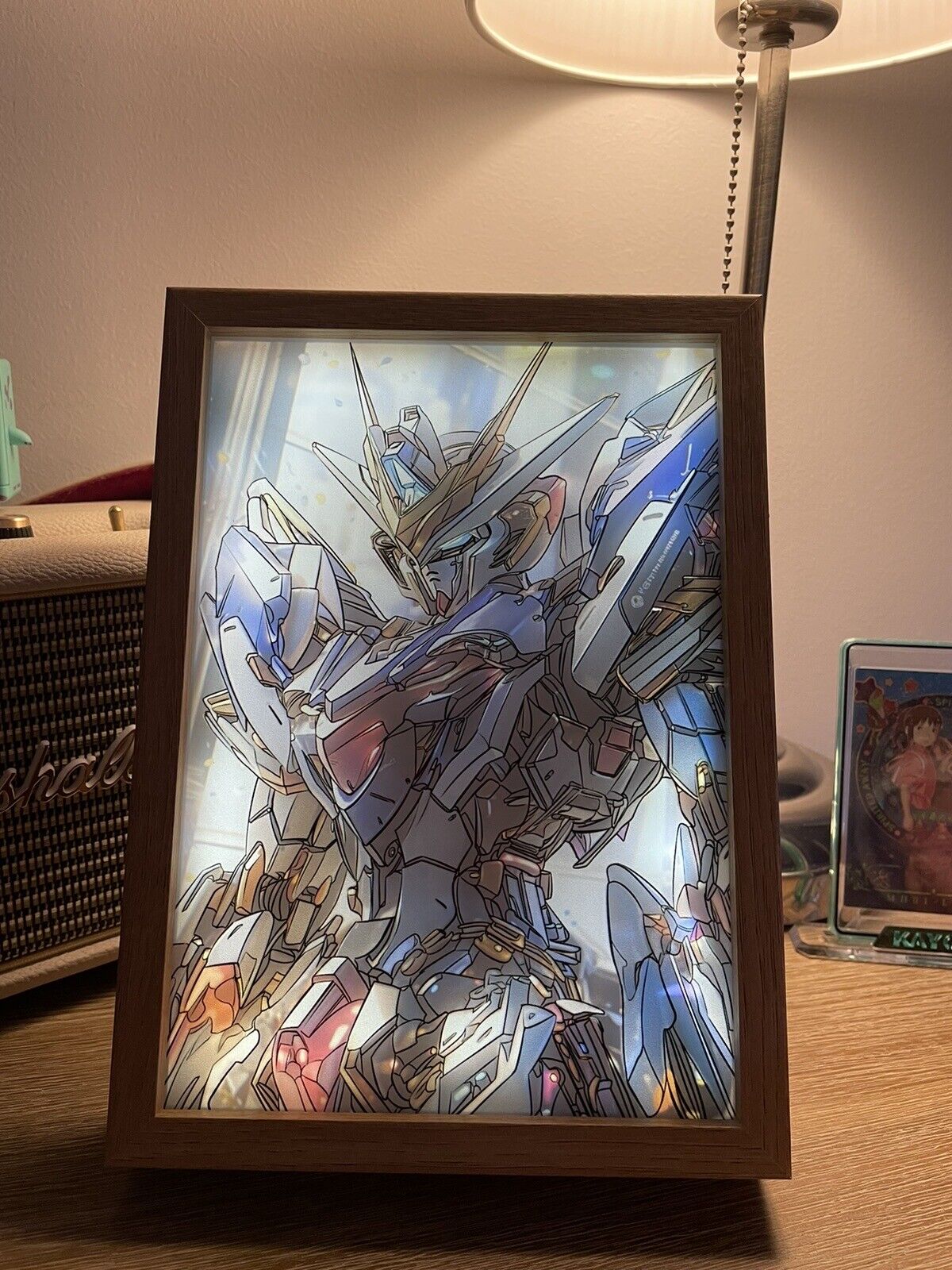 Gundam Mechaverse Anime LED Half Art Picture Frame Bedside Home Deco Gift