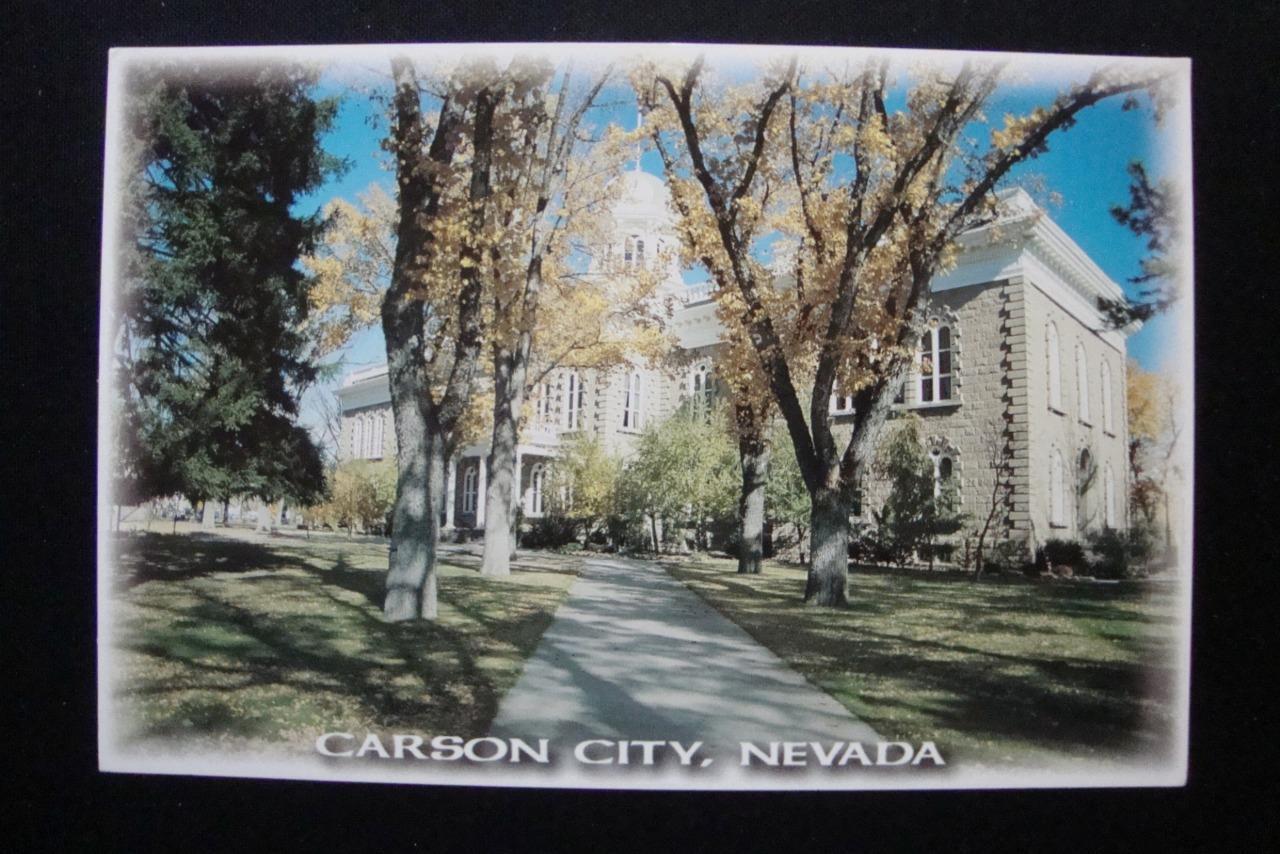 Railfans2 268) 1998 Postcard, Carson City Nevada, The Nevada State Capitol Bldg