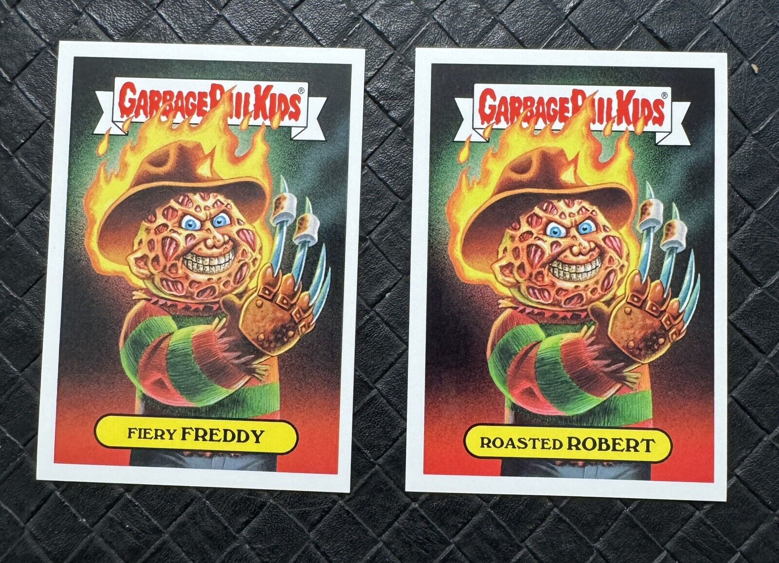 2017 Garbage Pail Kids Halloween 8a Fiery Freddy 8b Roasted Robert Rare PR 272