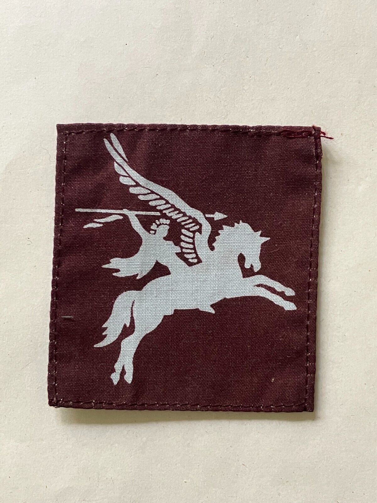 British Army Airborne Pegasus patch, printed type post war copy right facing